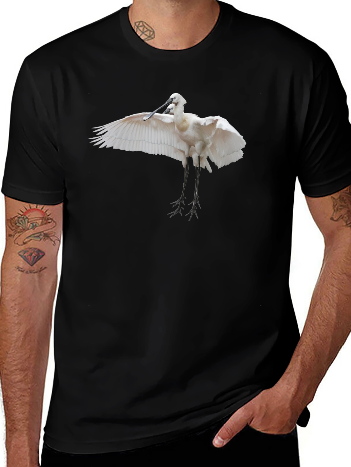 Variant 5 of Bird Graphic Black Tee