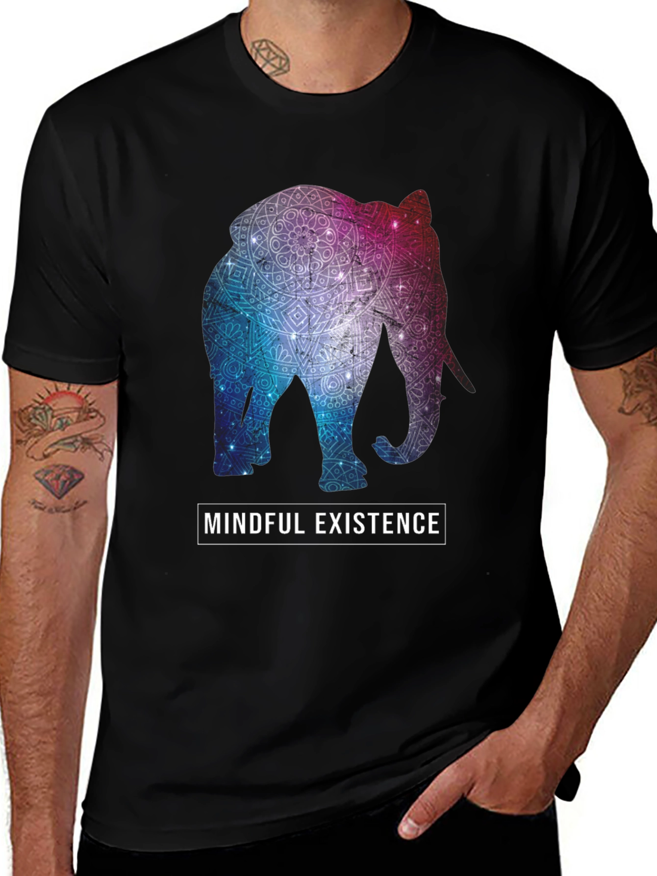 Mindful Existence Elephant Graphic Tee