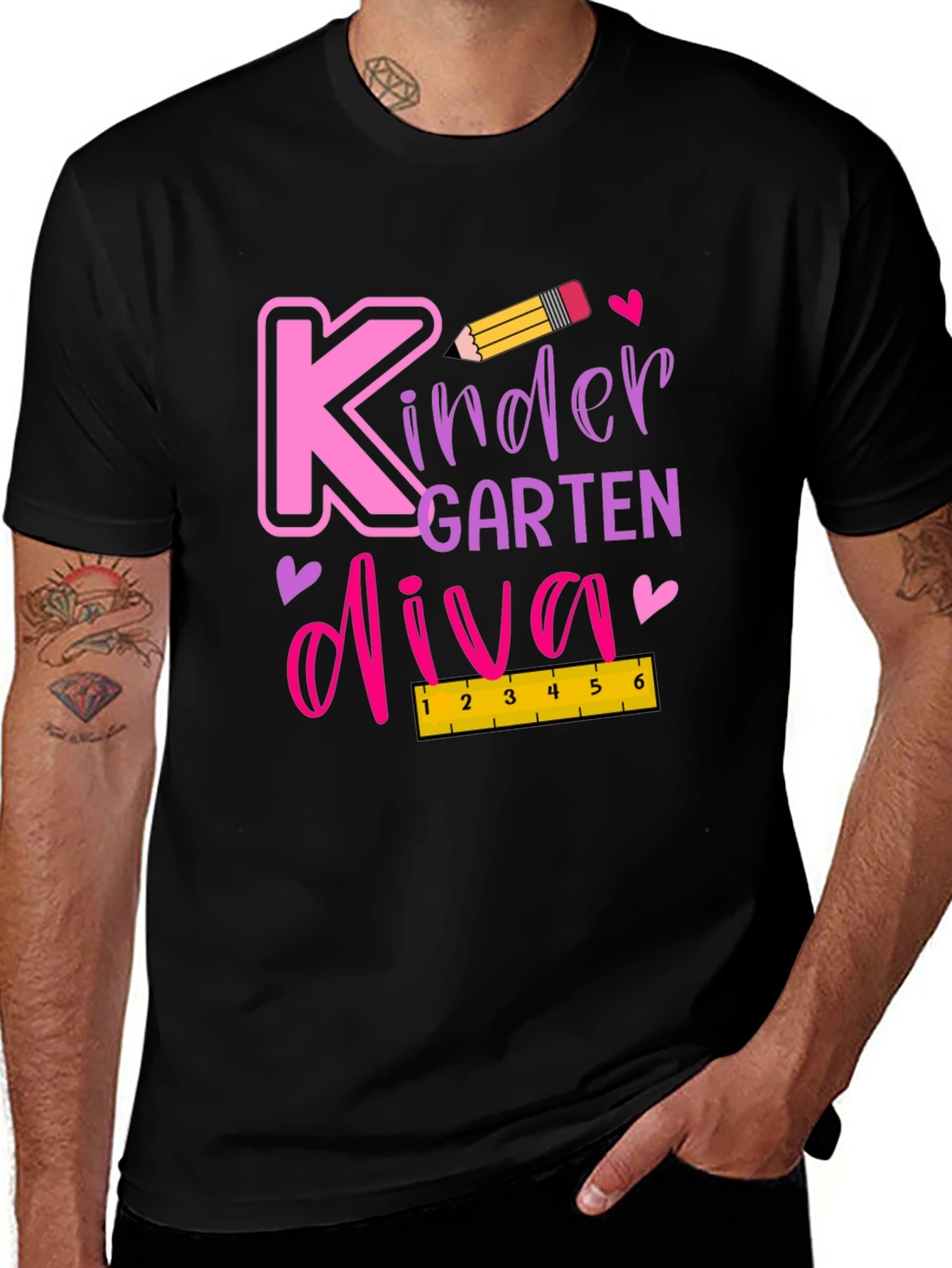 Variant 18 of Kindergarten Diva Black T-Shirt