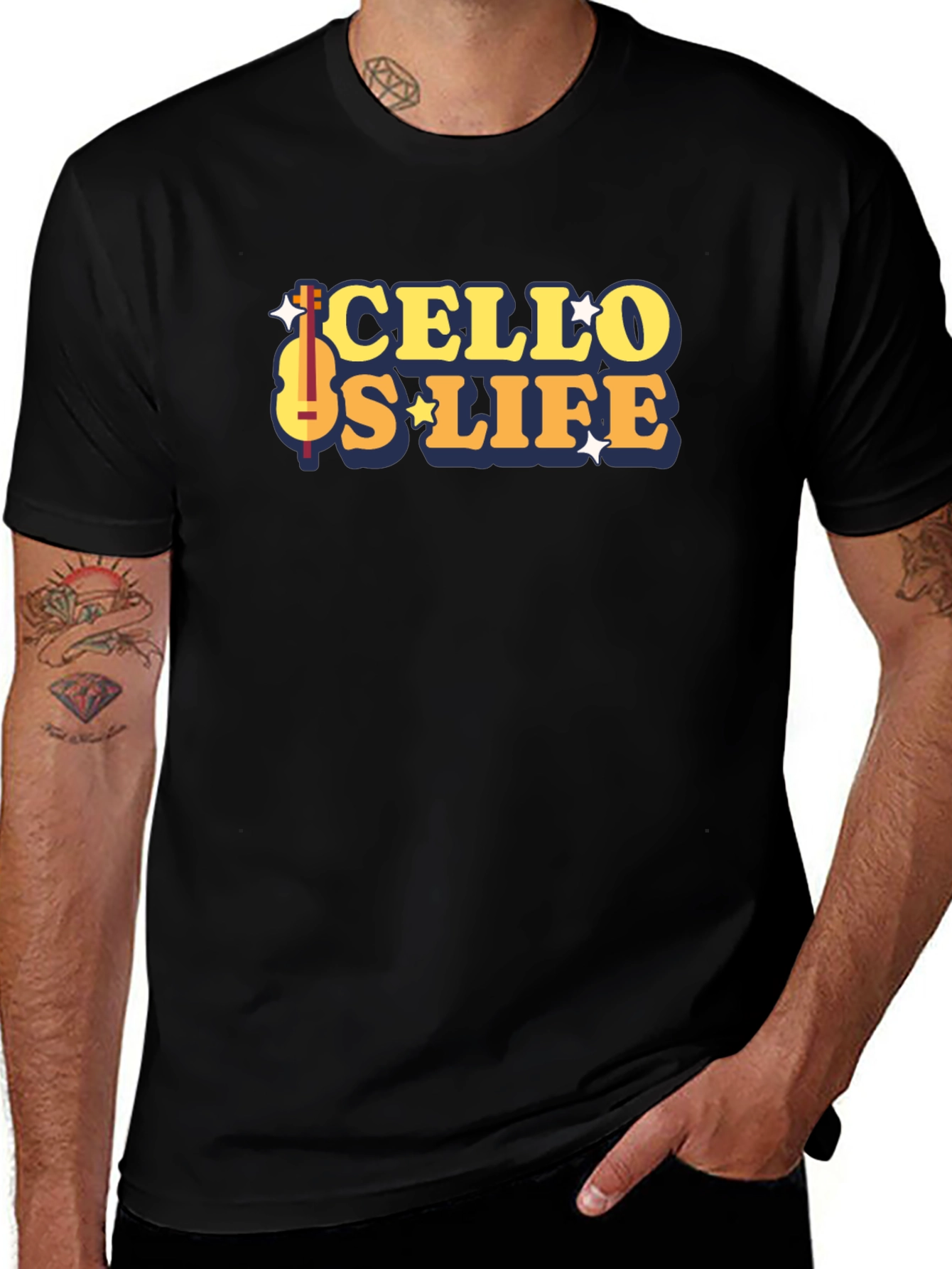 Cello is Life Black T-Shirt