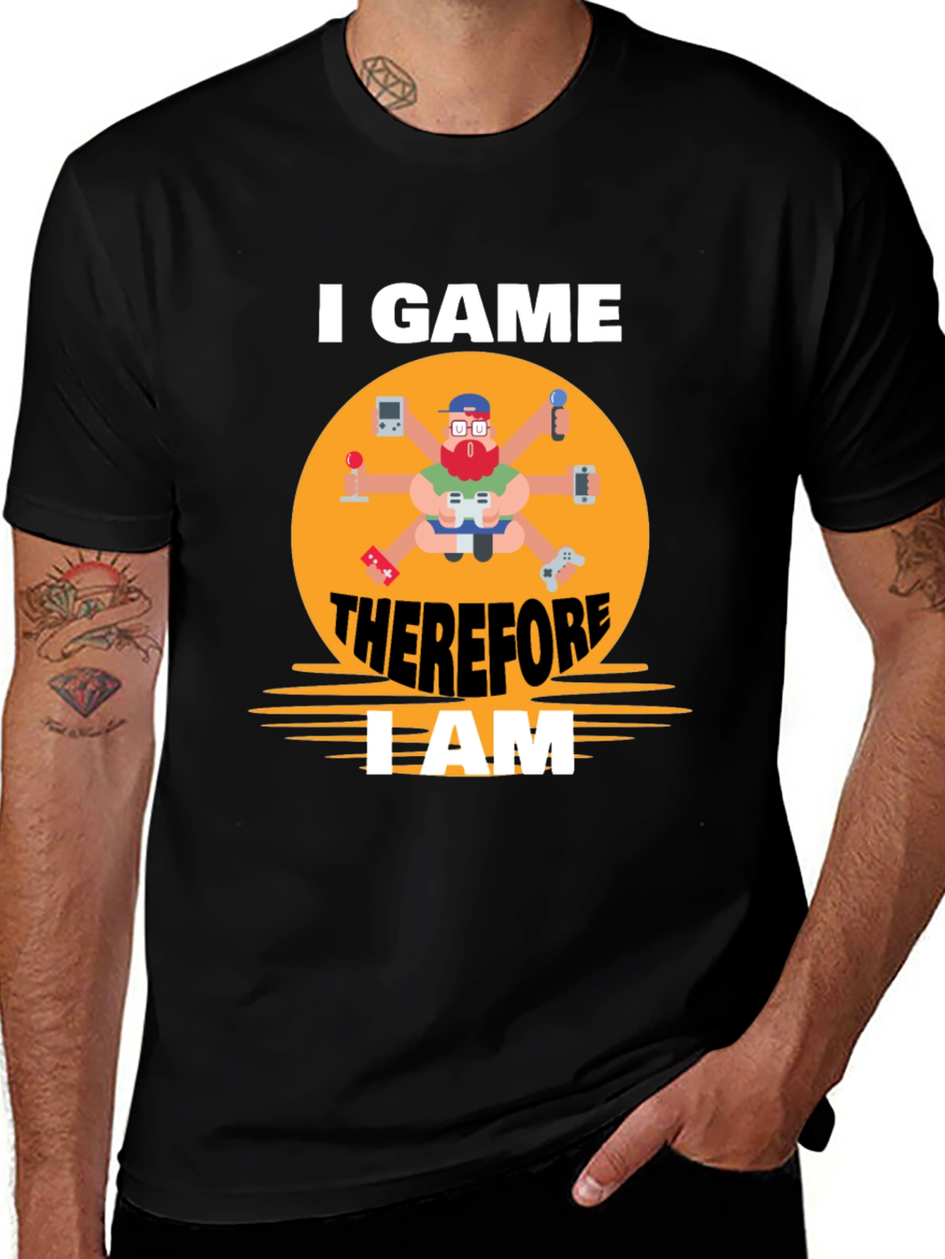 Variant 11 of I Game Therefore I Am Gamer T-Shirt