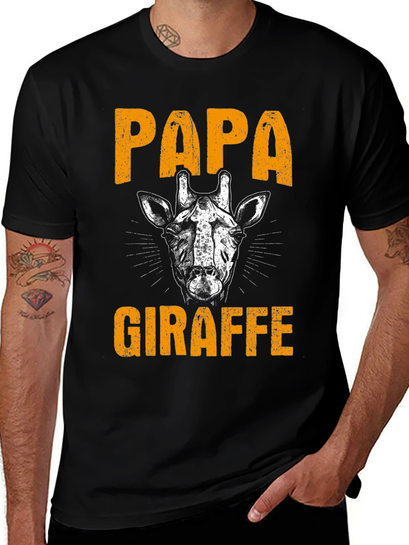Variant 10 of Papa Giraffe Graphic T-Shirt