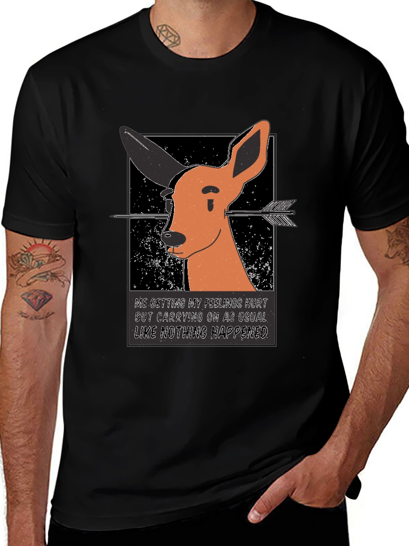 Variant 12 of Deer Arrow Funny Graphic T-Shirt