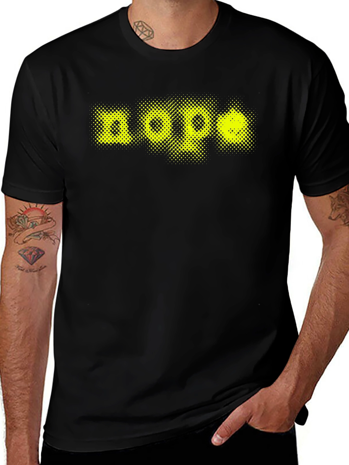 Black Nope Graphic Print T-Shirt - Casual Black Tee main image