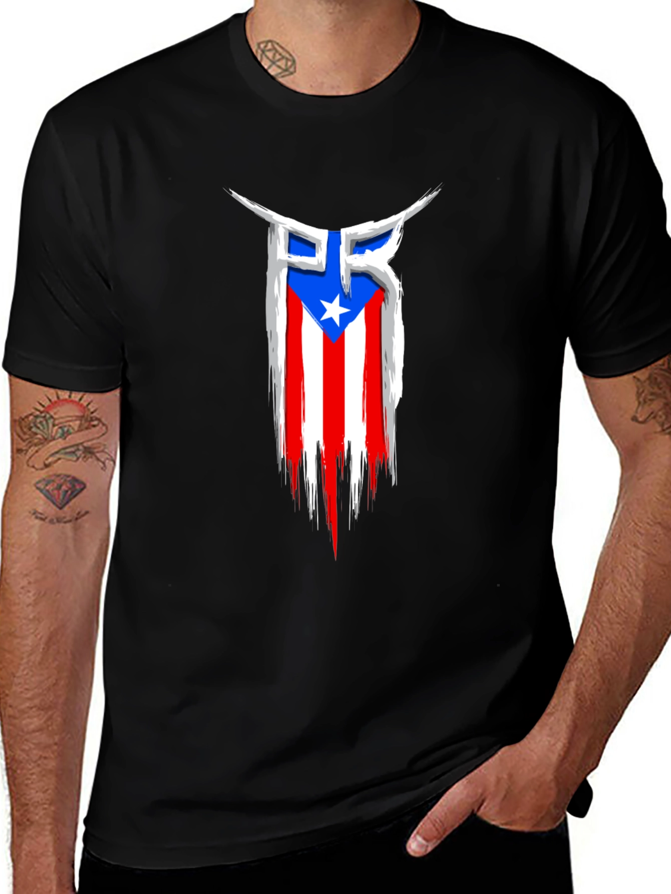 Puerto Rico PR Flag Graphic T-Shirt