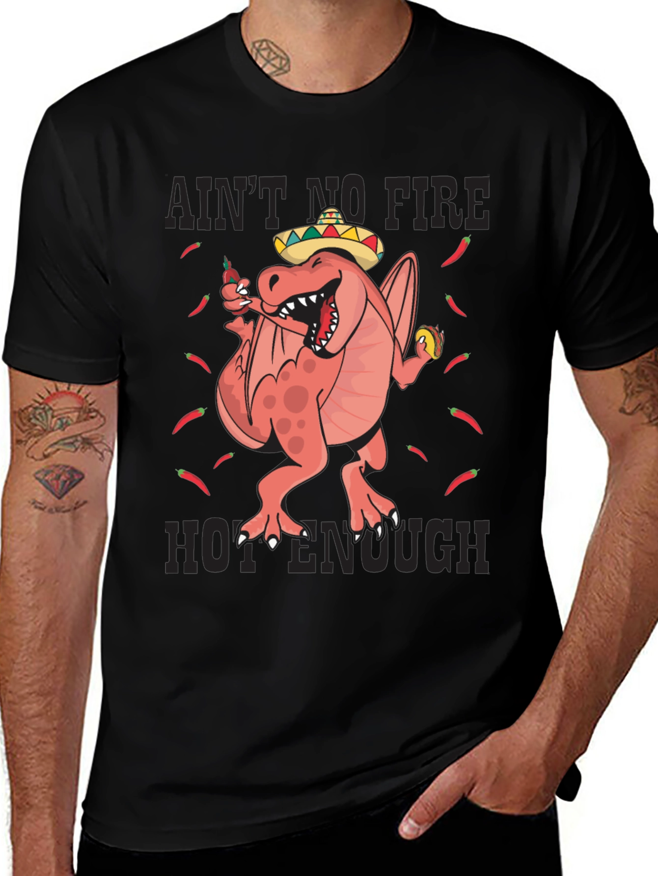 Spicy Dino T-Shirt - "Ain't No Fire Hot Enough"