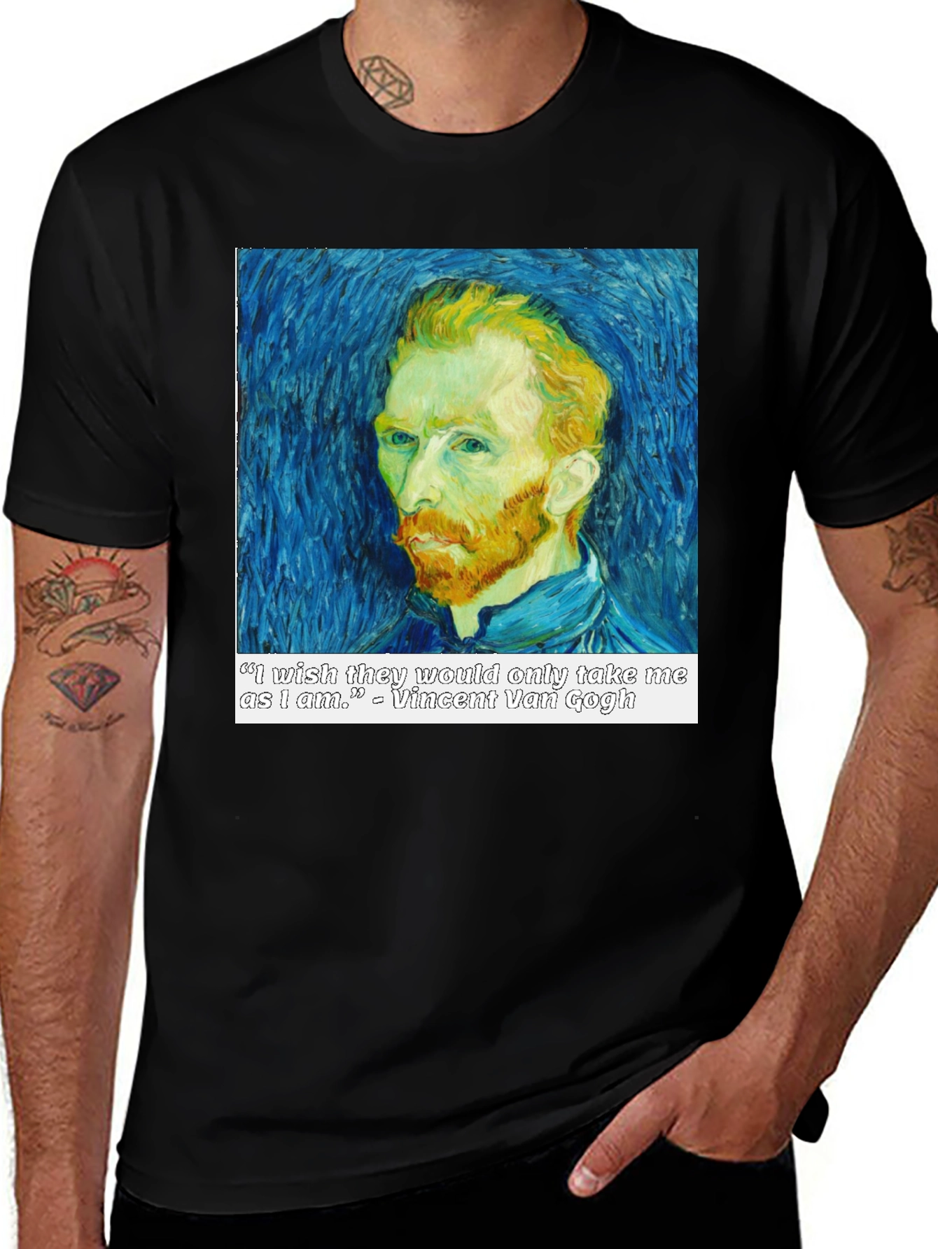 Van Gogh Quote T-Shirt - Artistic Portrait Tee