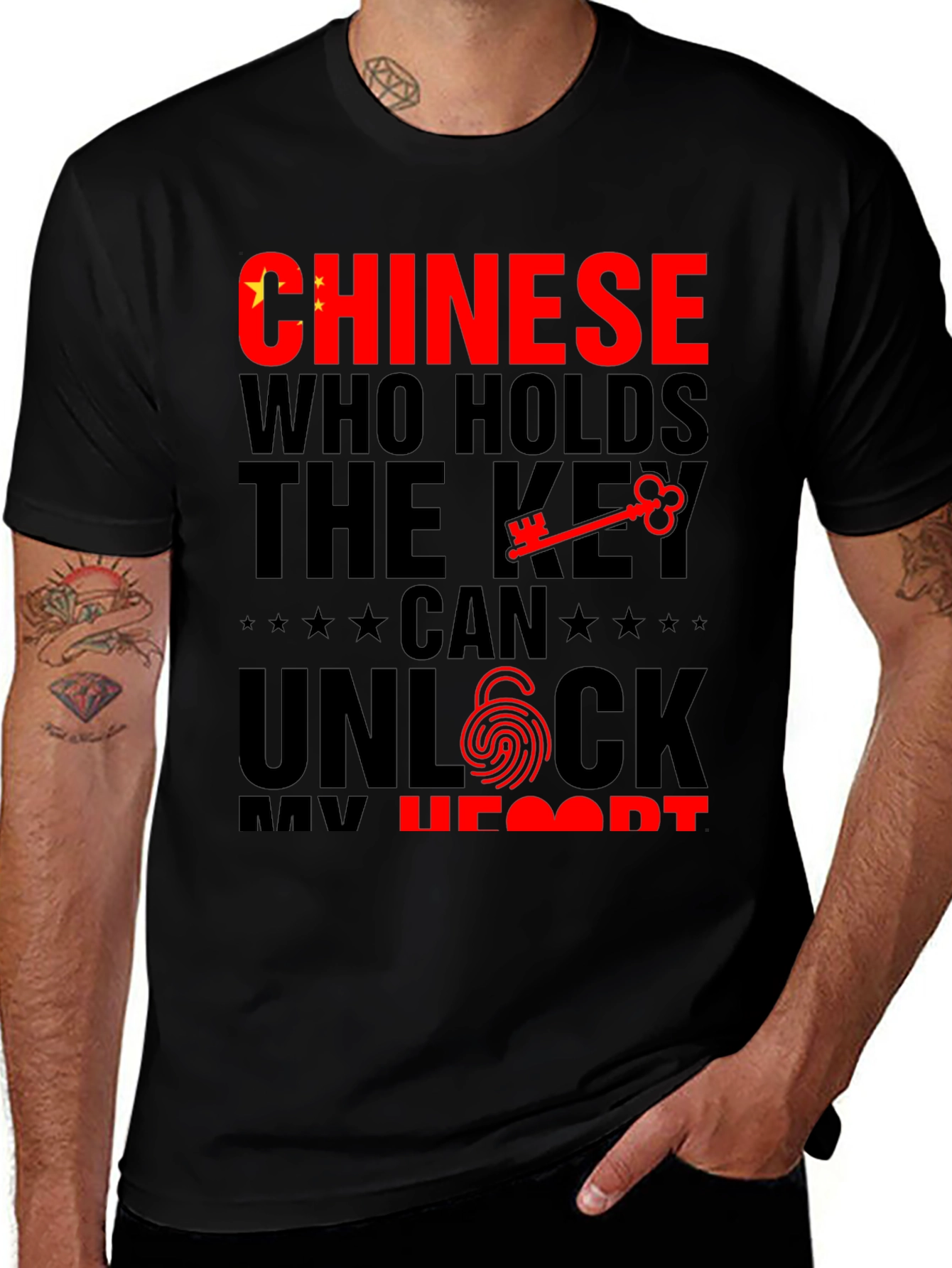 Variant 7 of Chinese Key to My Heart Graphic T-Shirt