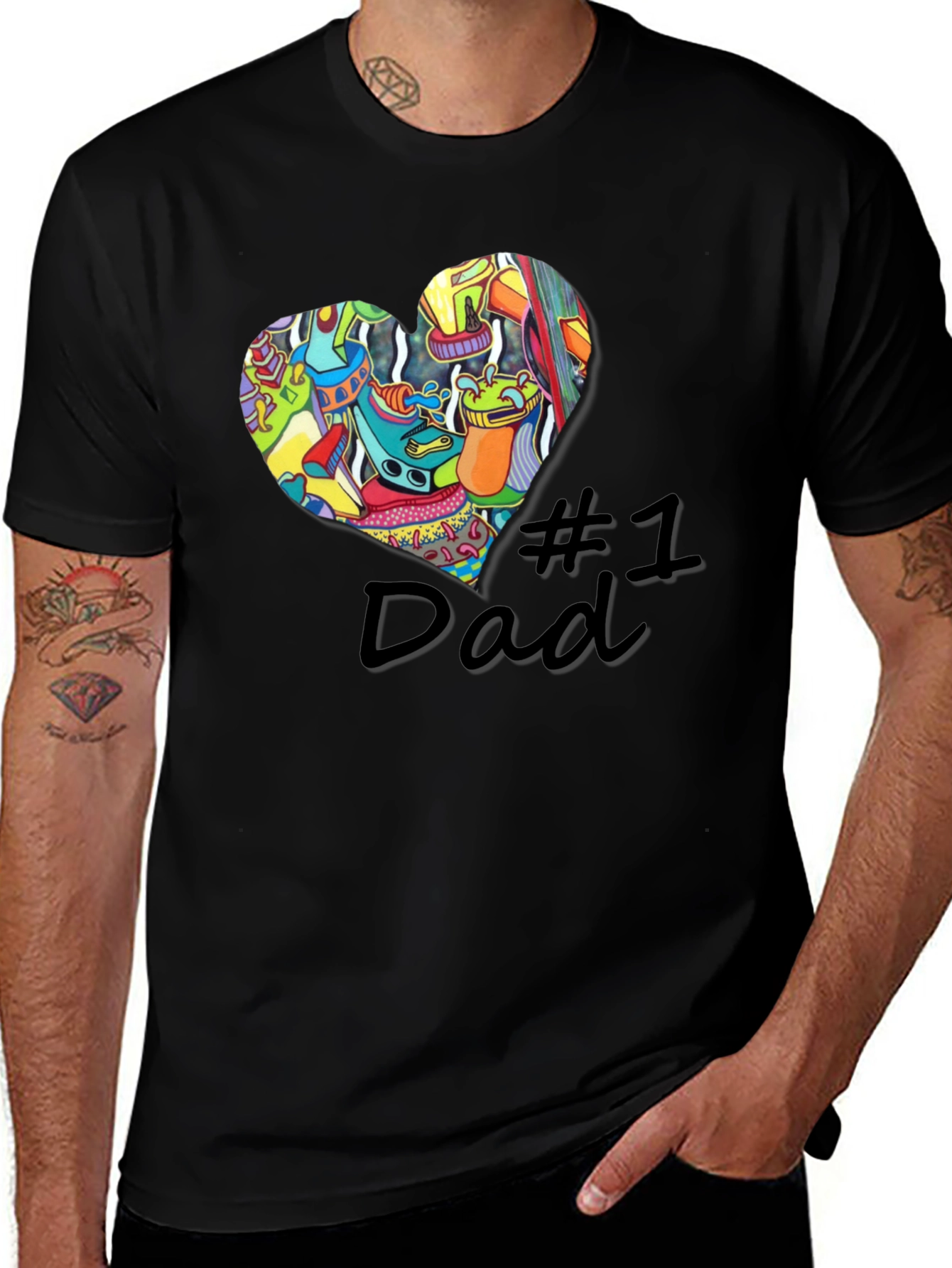 Variant 17 of Number One Dad Graphic T-Shirt
