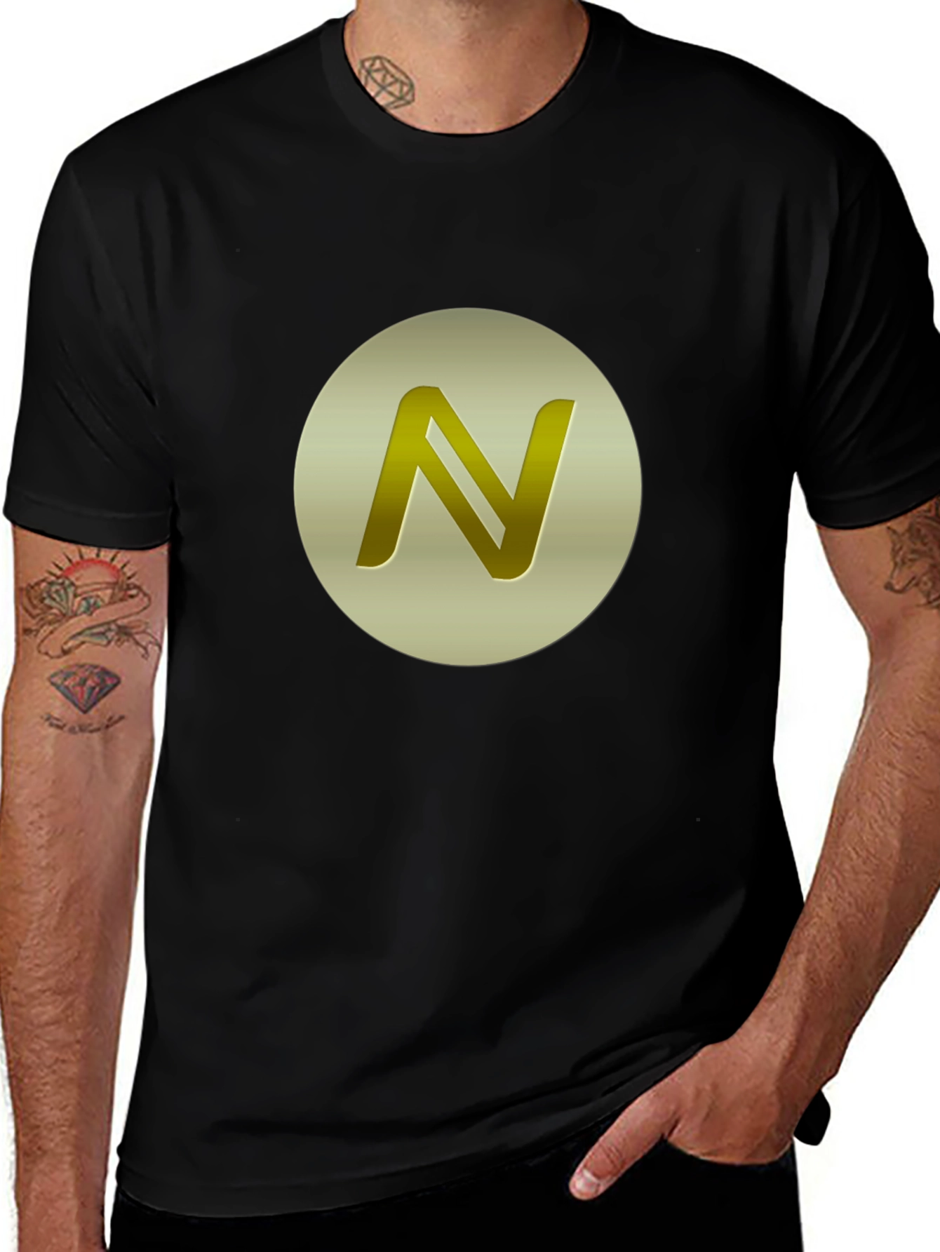 Gold 'N' Logo Black T-Shirt