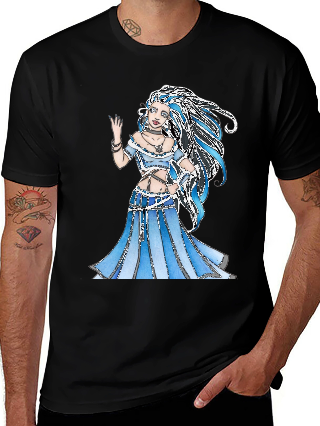 Variant 15 of Blue Fantasy Woman Graphic T-Shirt