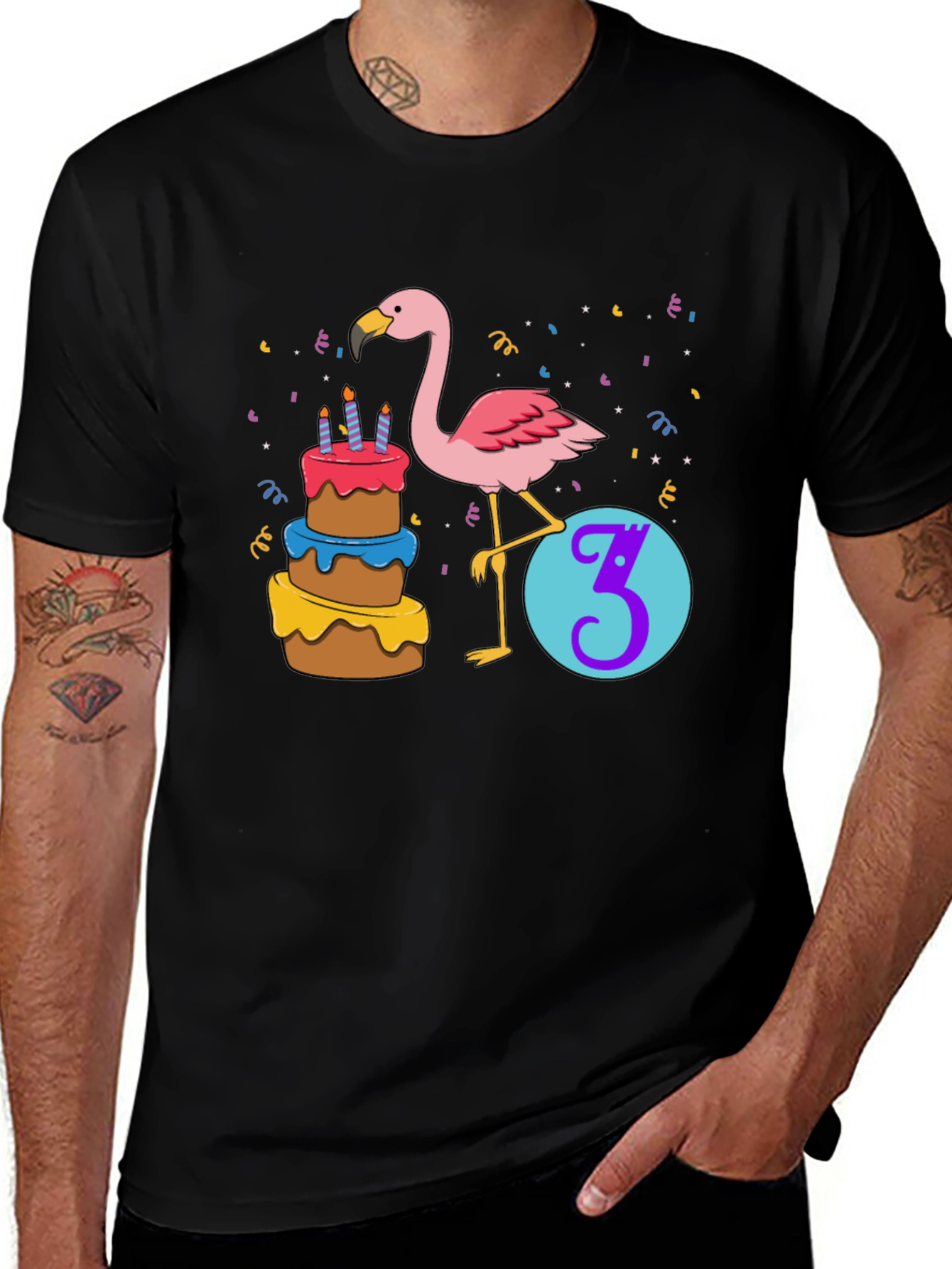 Variant 5 of Birthday Flamingo T-Shirt