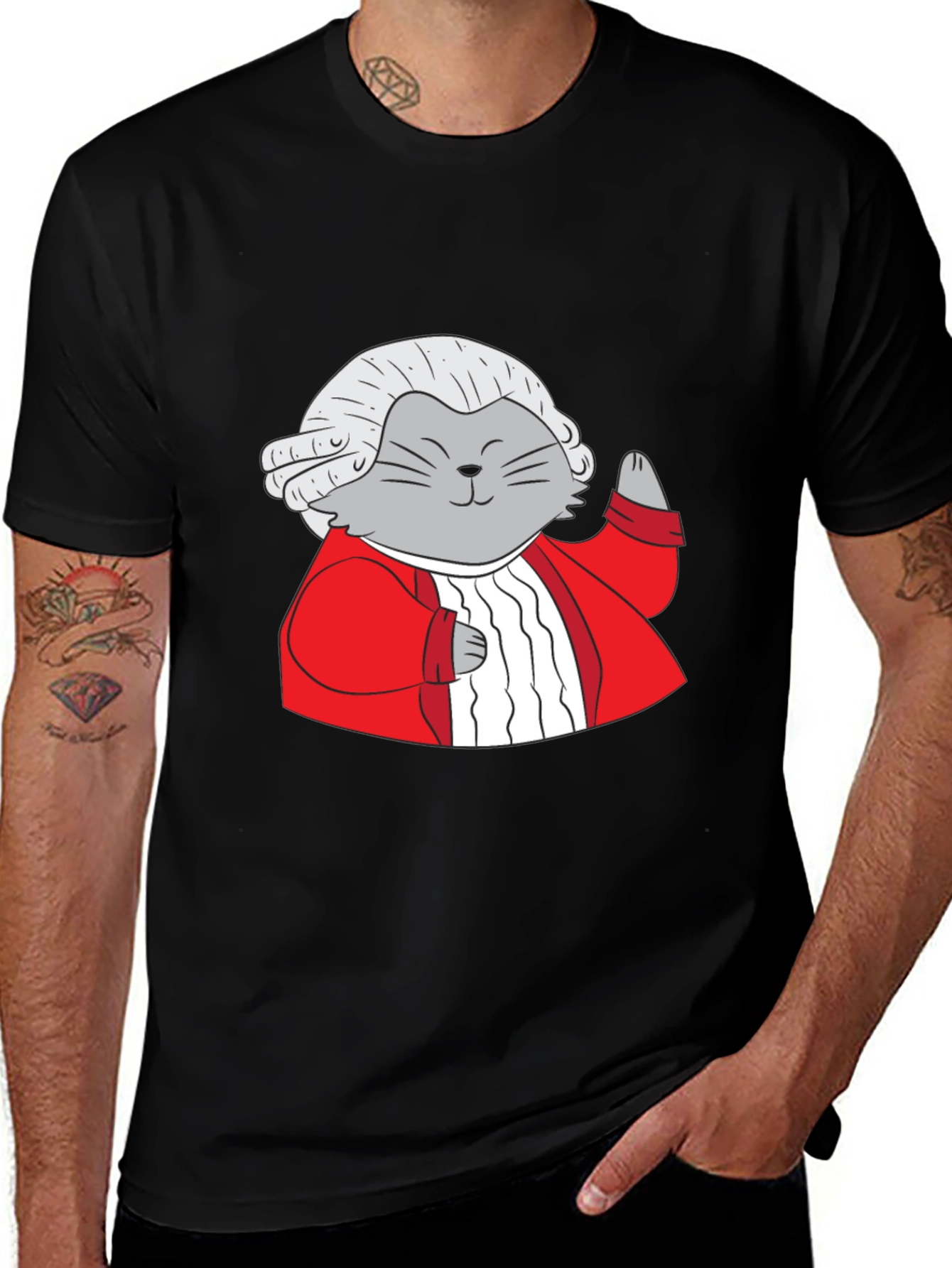 Variant 10 of Mozart Cat T-Shirt - Unique Graphic Tee
