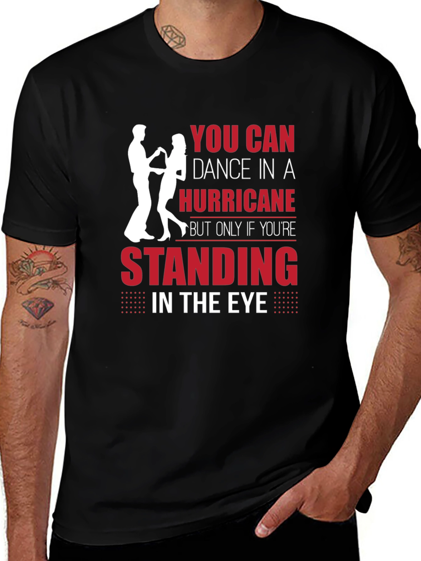 Dance in Hurricane Graphic T-Shirt - Black