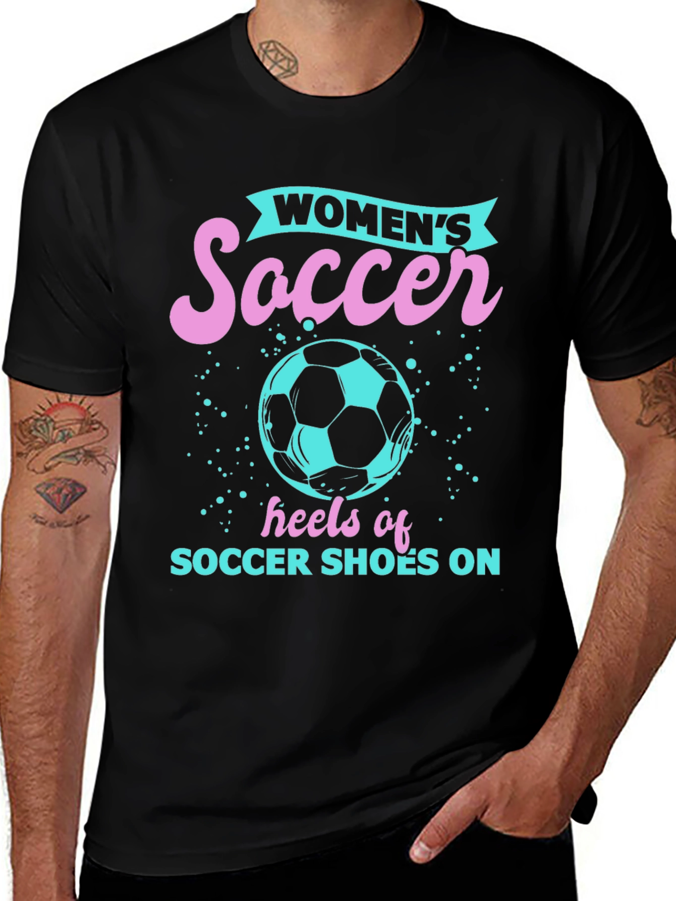 Women's Soccer Heels Graphic Tee