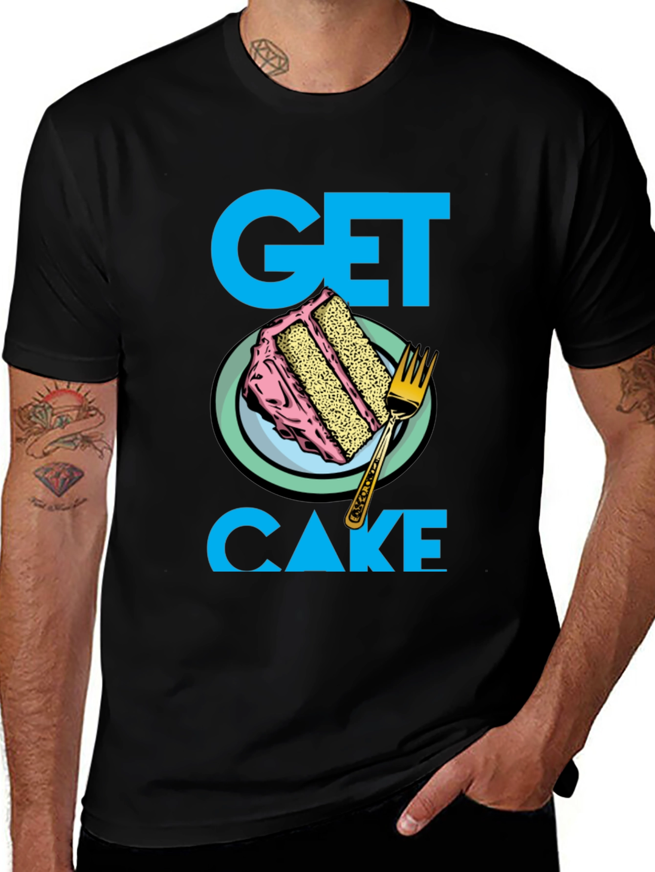 Variant 21 of Get Cake T-Shirt - Fun Dessert Graphic Tee
