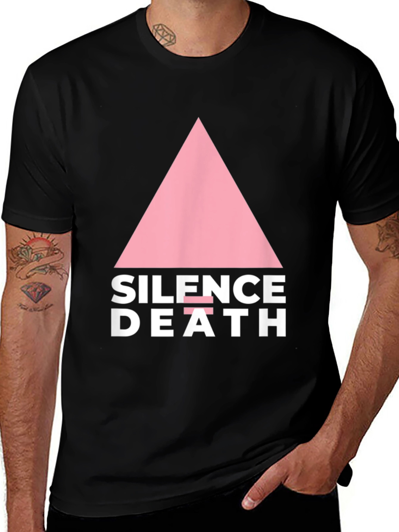 Variant 5 of Silence=Death Triangle Graphic Tee