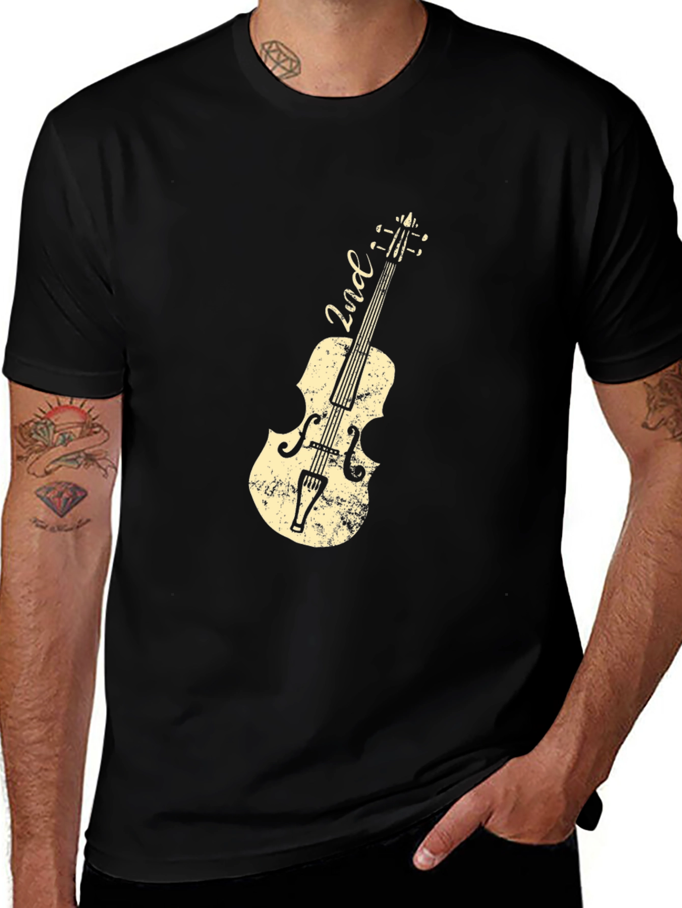 2nd Fiddle Black Graphic Tee
