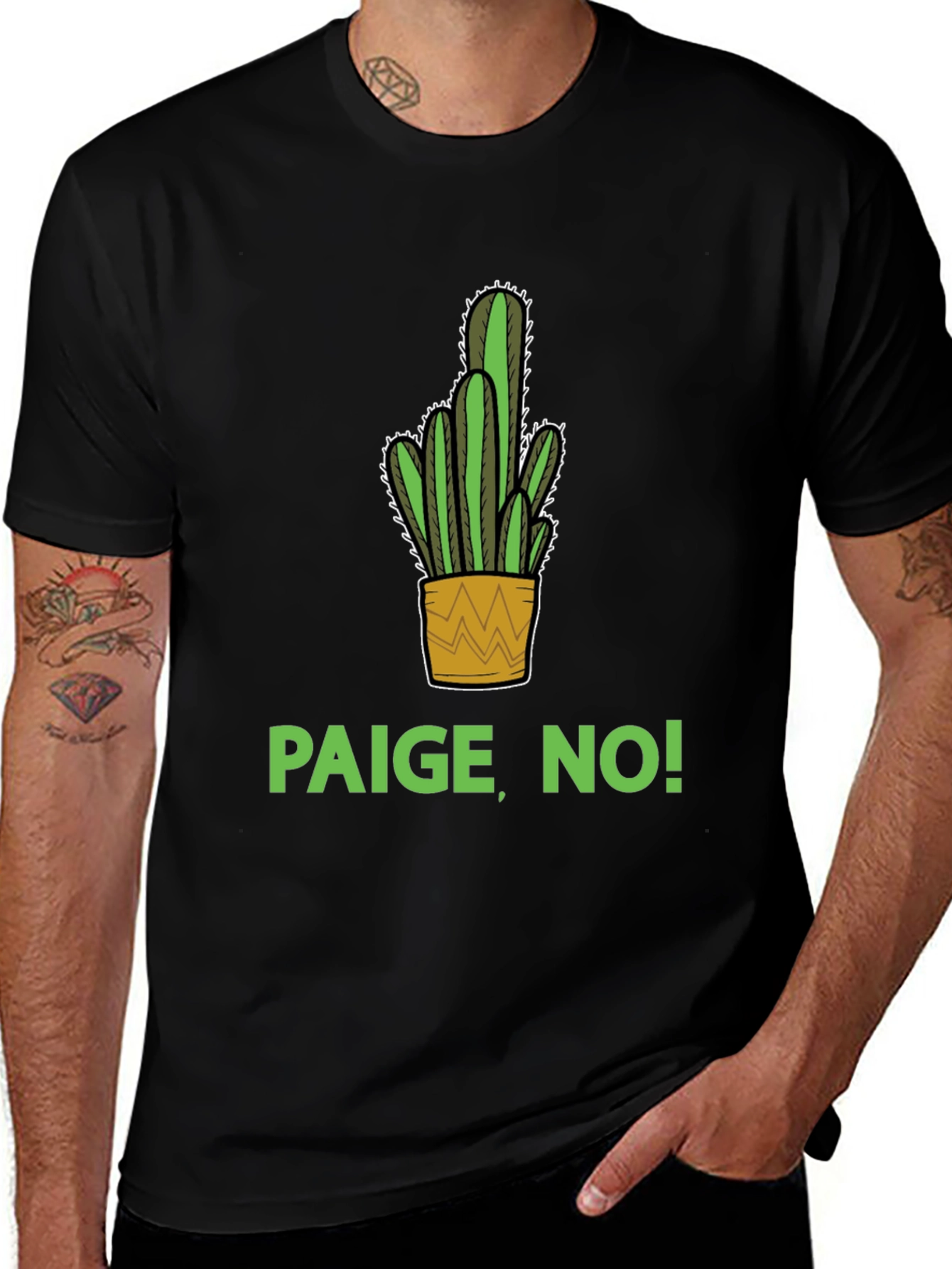 Variant 18 of Paige, No! Cactus Graphic T-Shirt