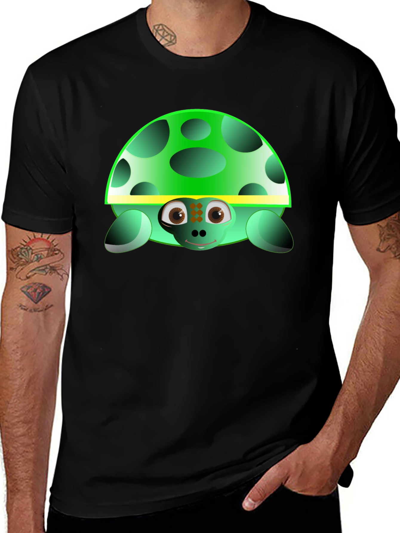 Variant 27 of Cartoon Turtle Graphic Tee