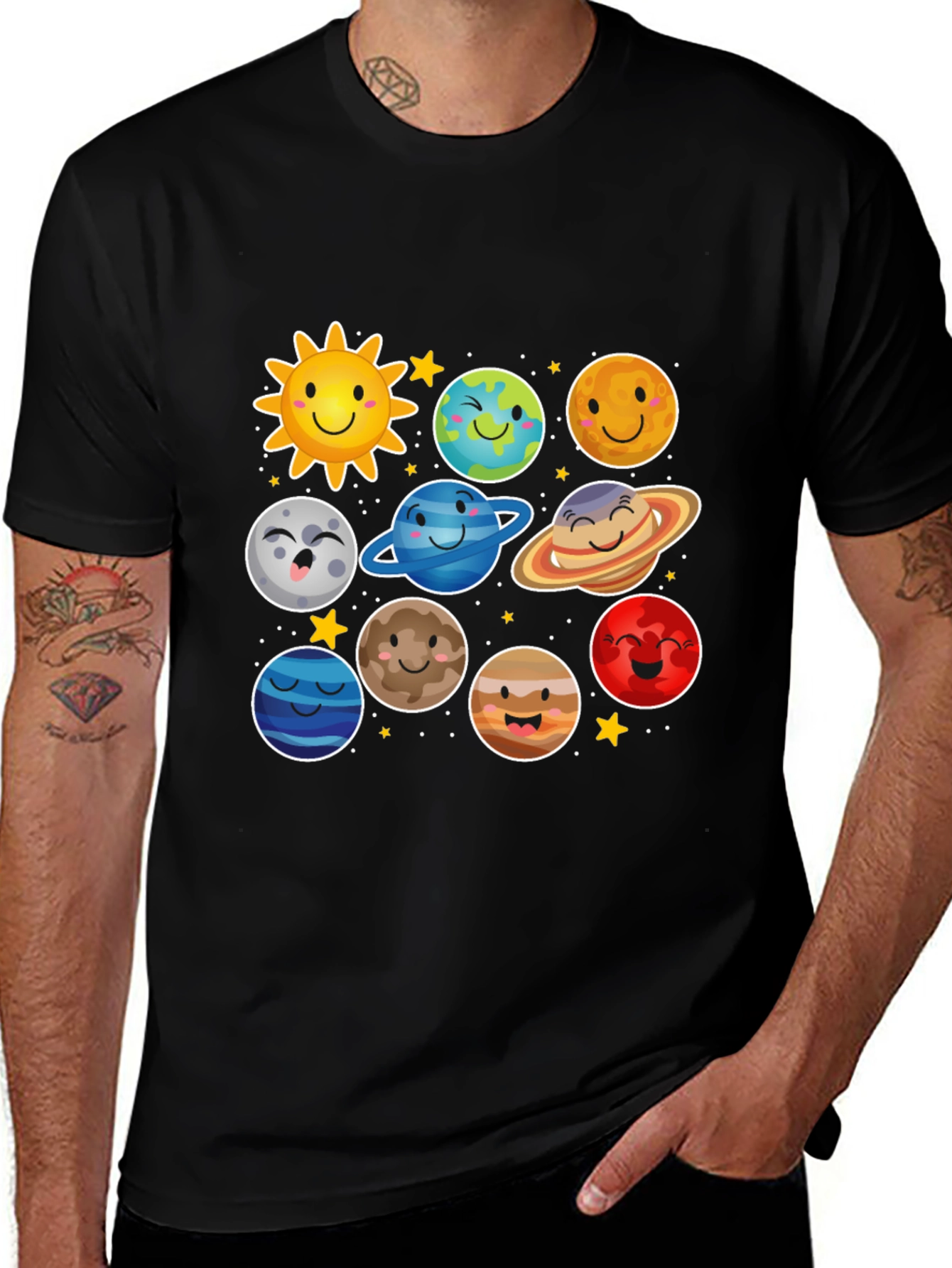 Variant 30 of Cute Cartoon Planets T-Shirt