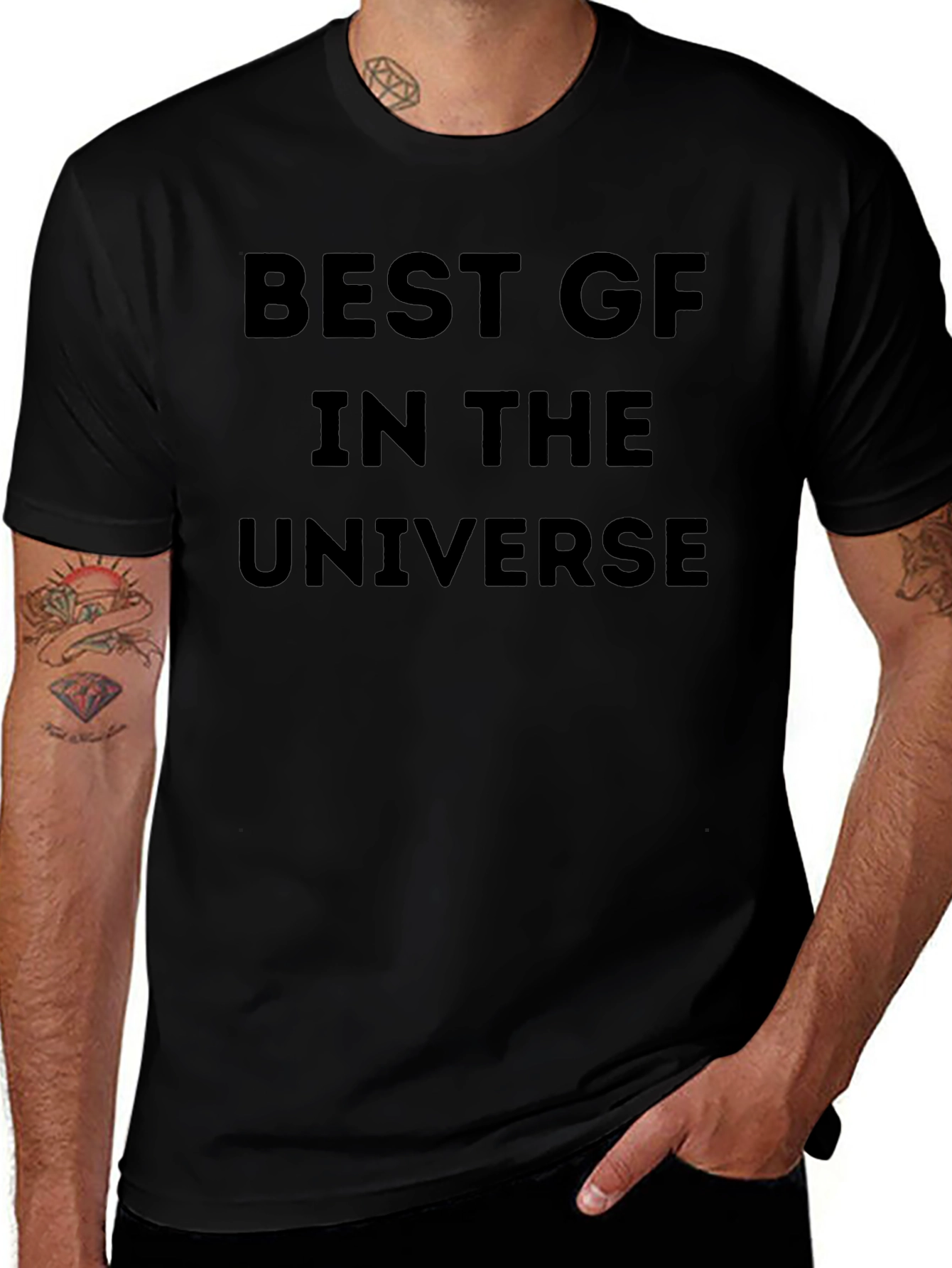 Best GF in the Universe Black T-Shirt