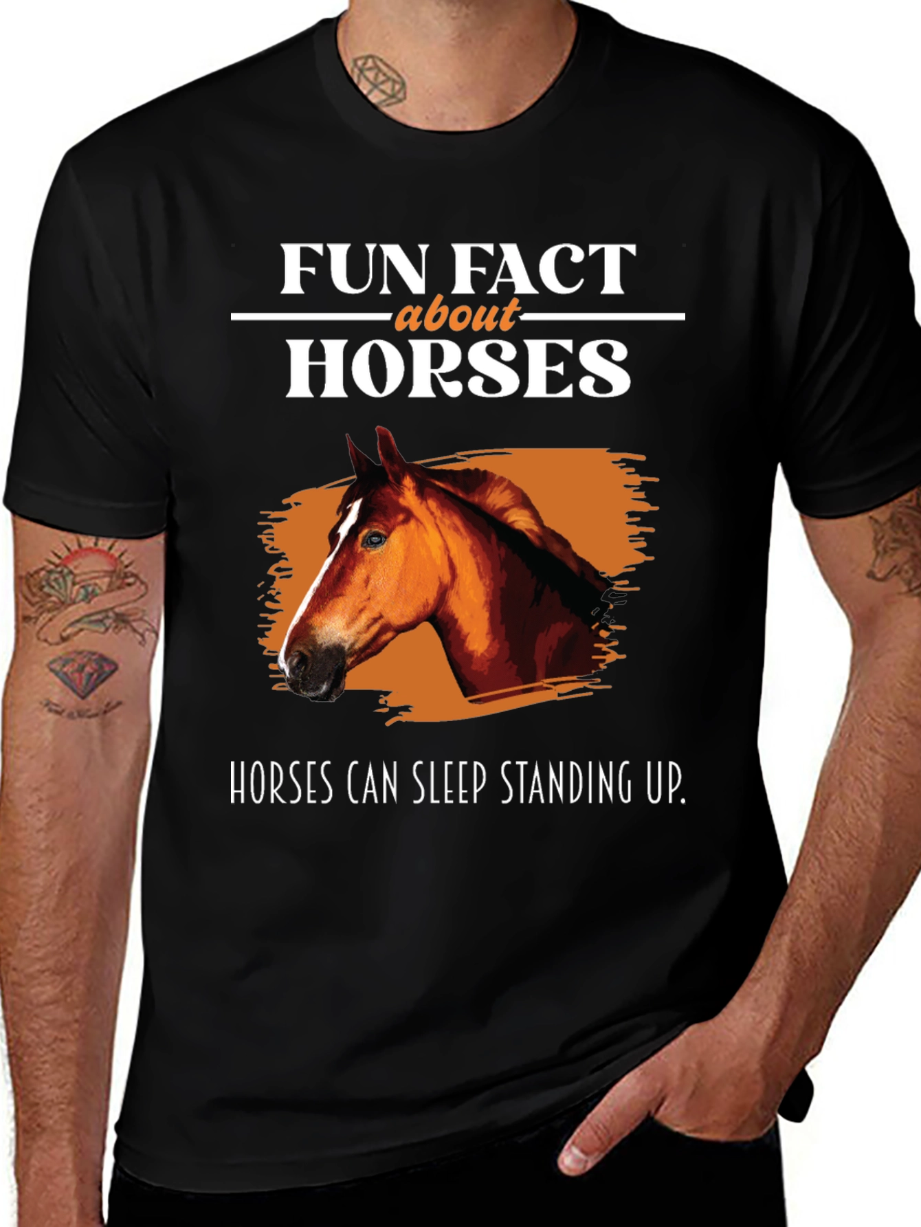 Variant 20 of Fun Fact Horses Graphic T-Shirt