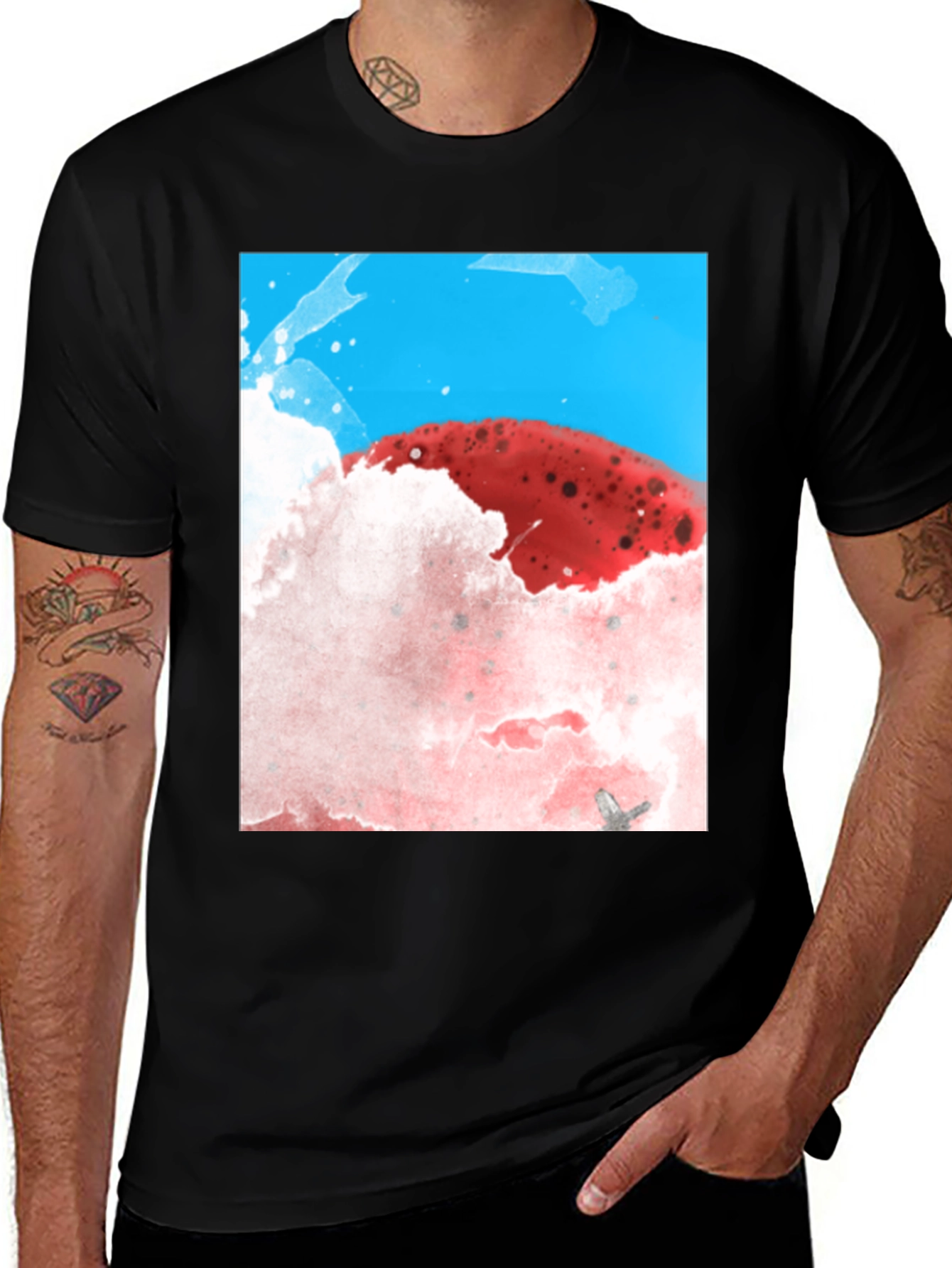 Variant 23 of Abstract Art Tee - Red Planet Sky