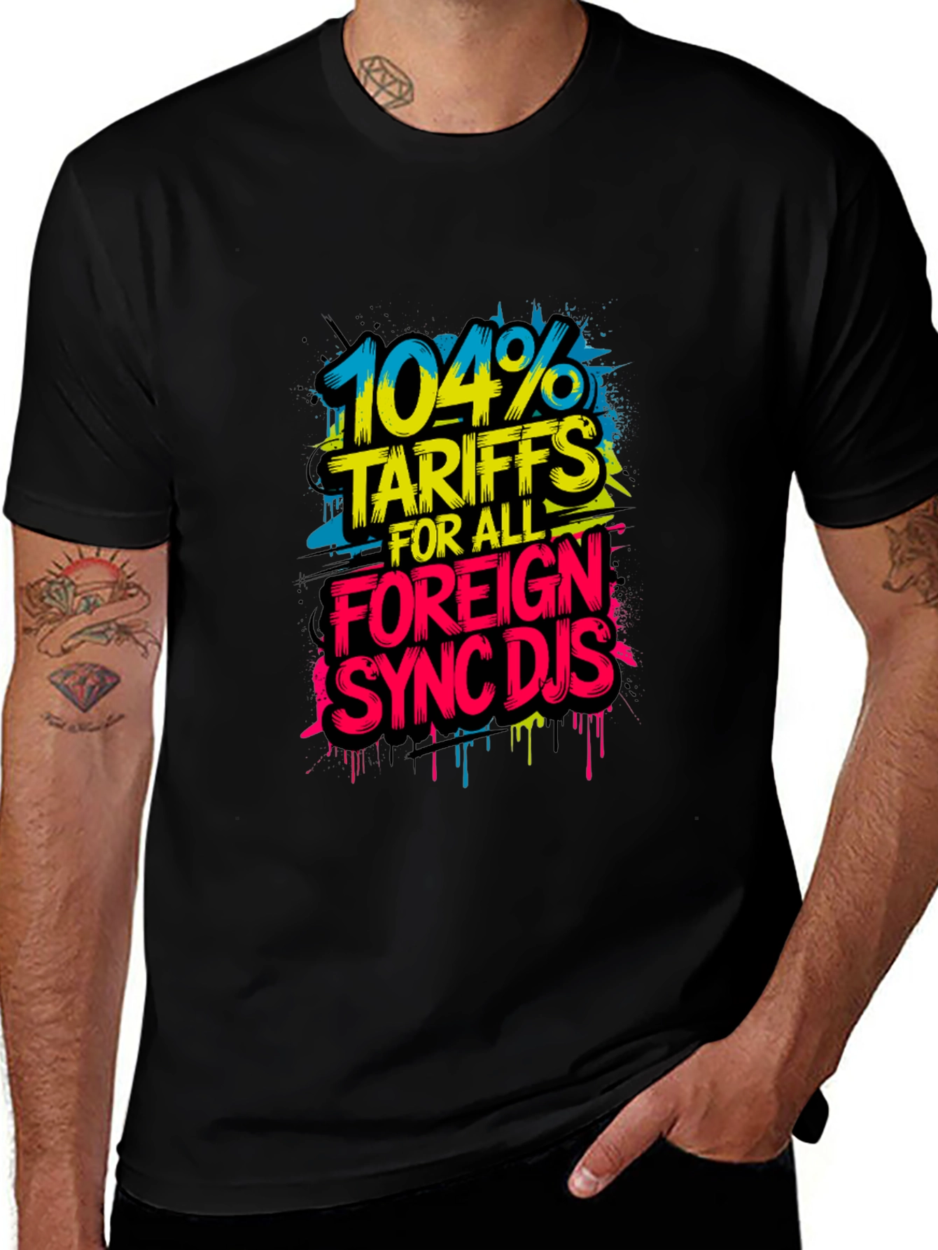 Variant 22 of 104% Tariffs Sync DJs Graphic T-Shirt