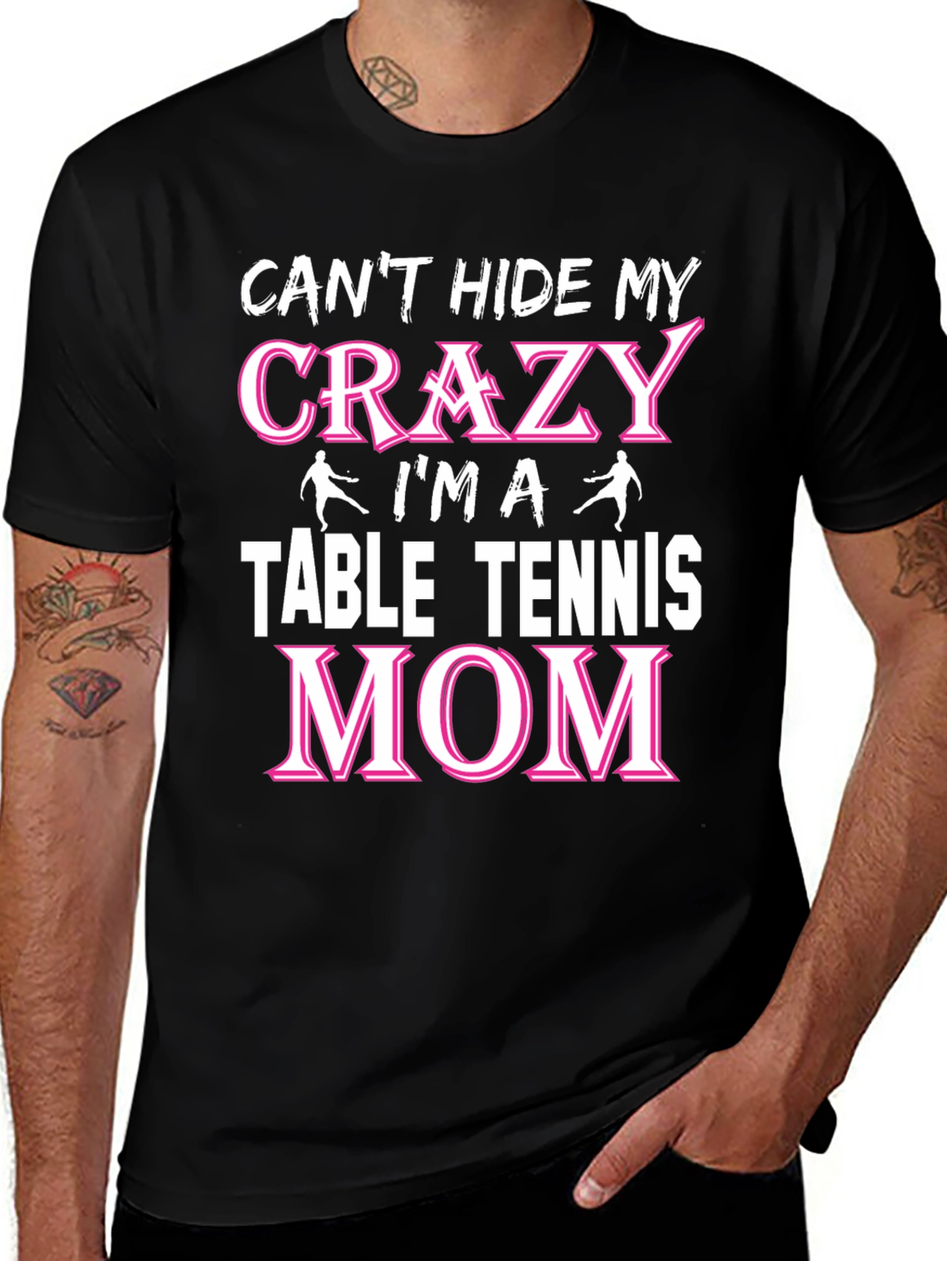 Variant 19 of Crazy Table Tennis Mom T-Shirt