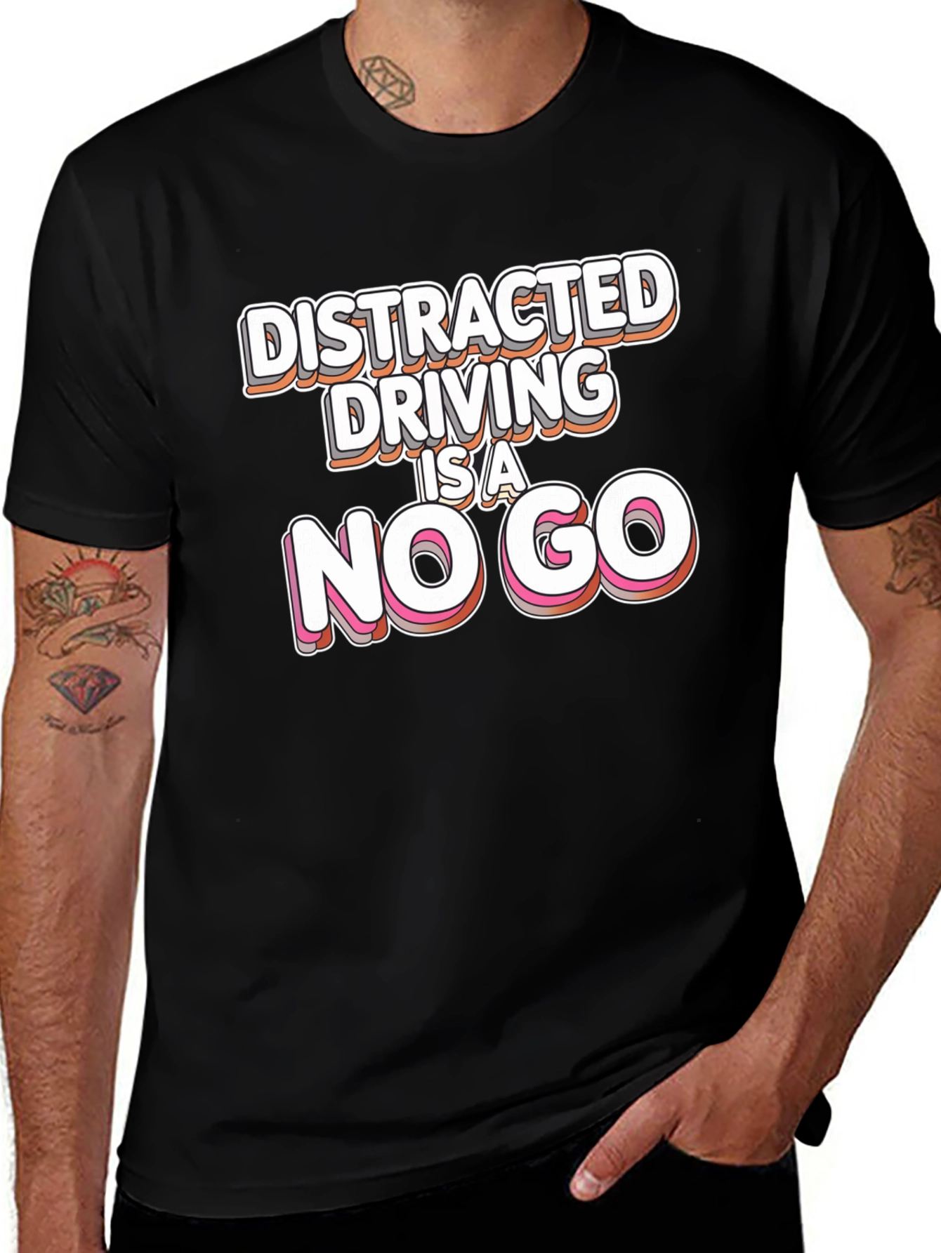 Variant 27 of Distracted Driving is a No-Go T-Shirt