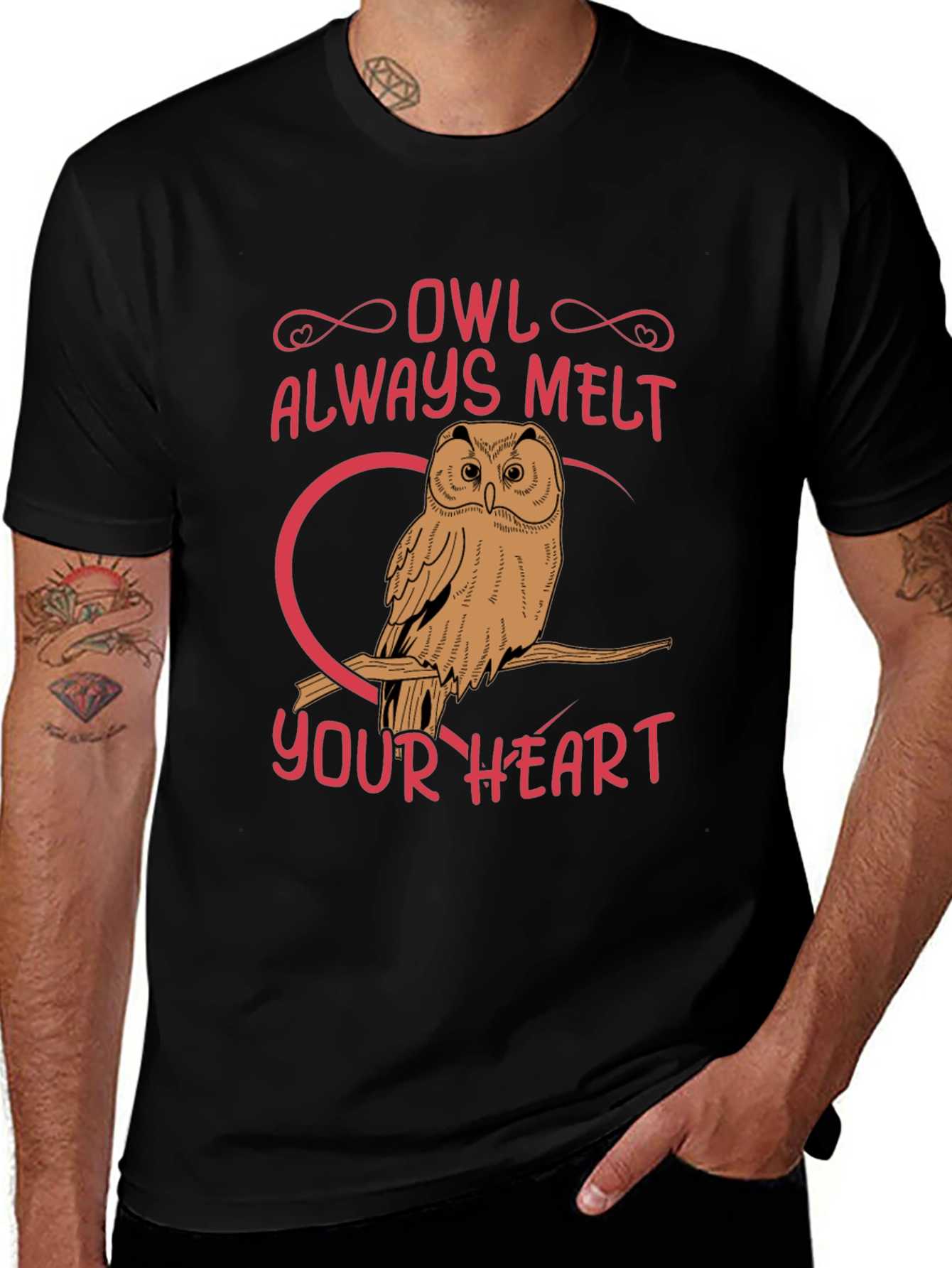Variant 8 of Owl Always Melt Your Heart Graphic T-Shirt