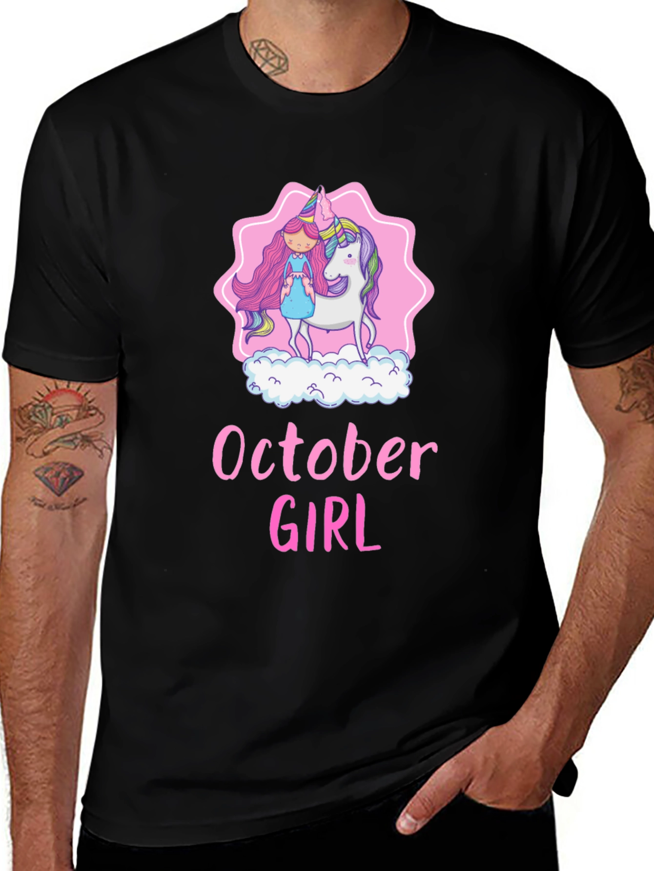October Girl Unicorn Graphic T-Shirt
