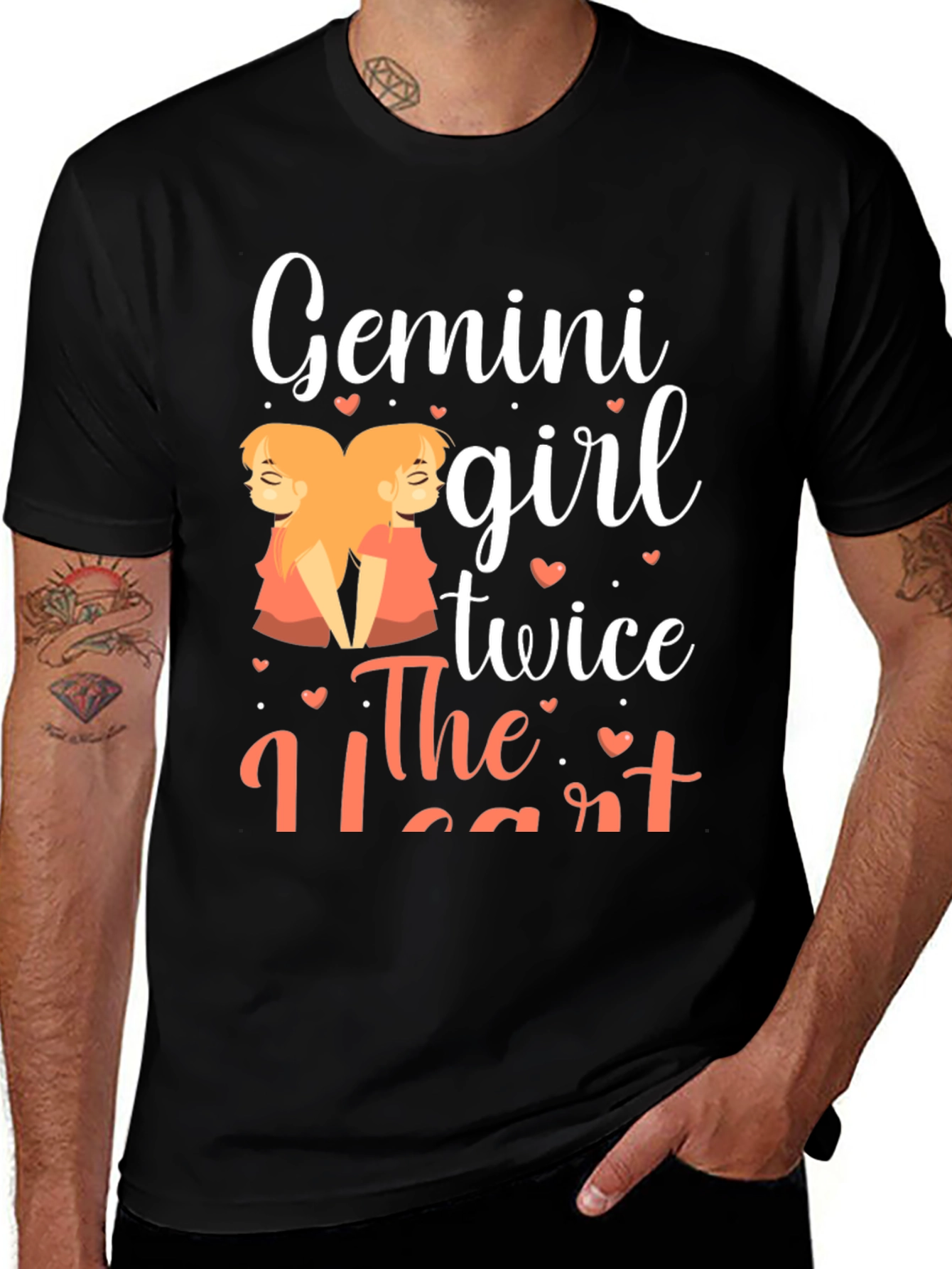 Gemini Girl T-Shirt - Twice the Heart Graphic Tee