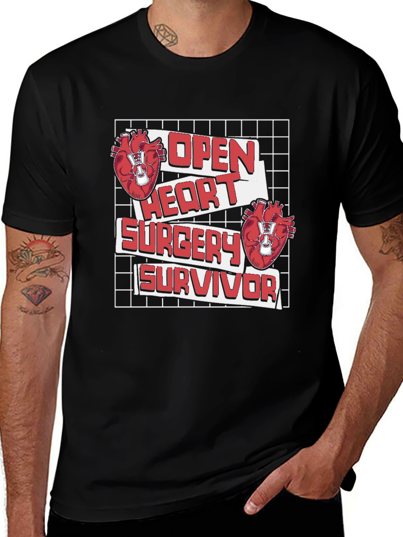 Variant 14 of Open Heart Surgery Survivor Graphic Tee