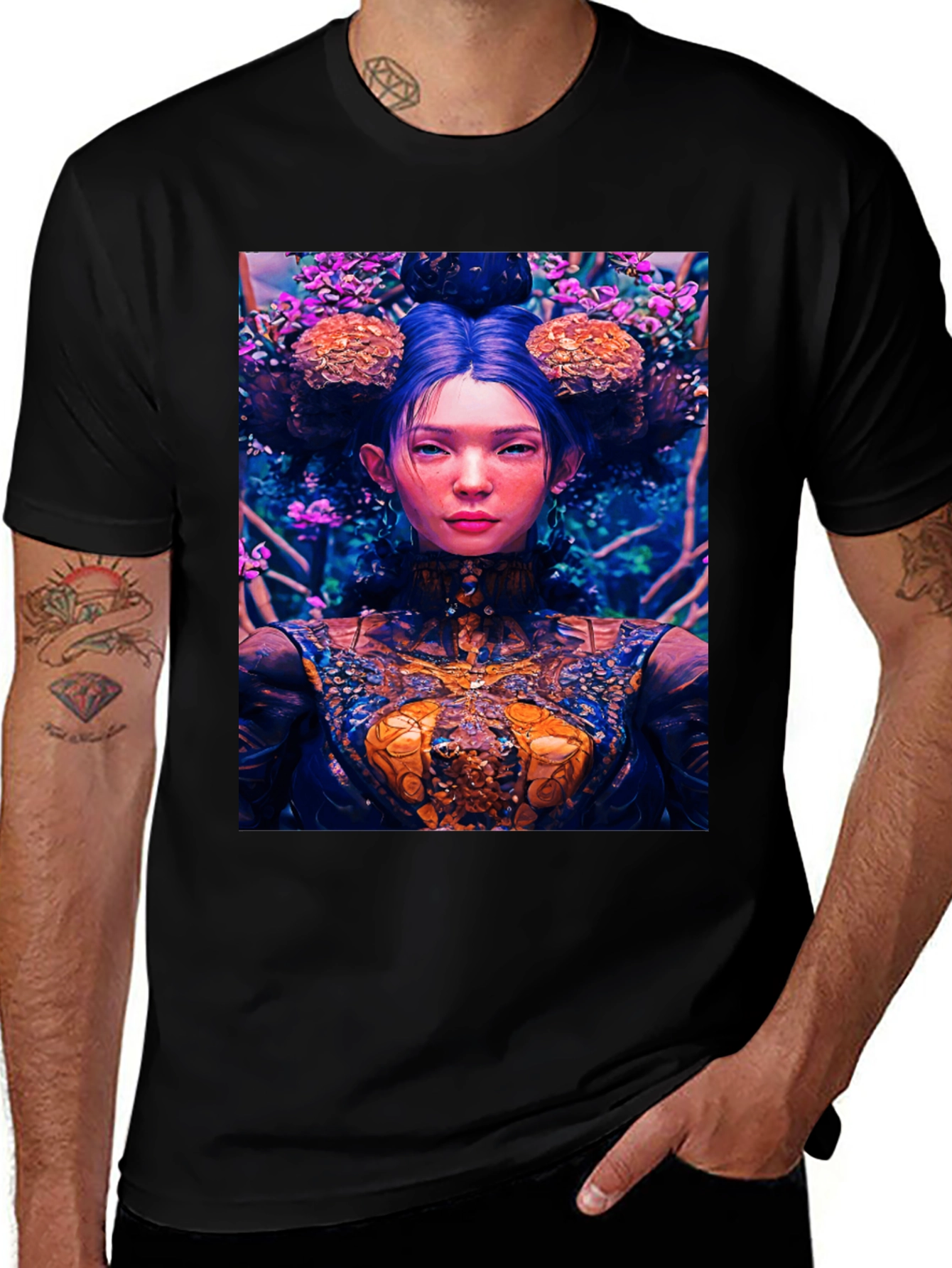 Variant 27 of Fantasy Art Graphic Tee - Women of the Forest