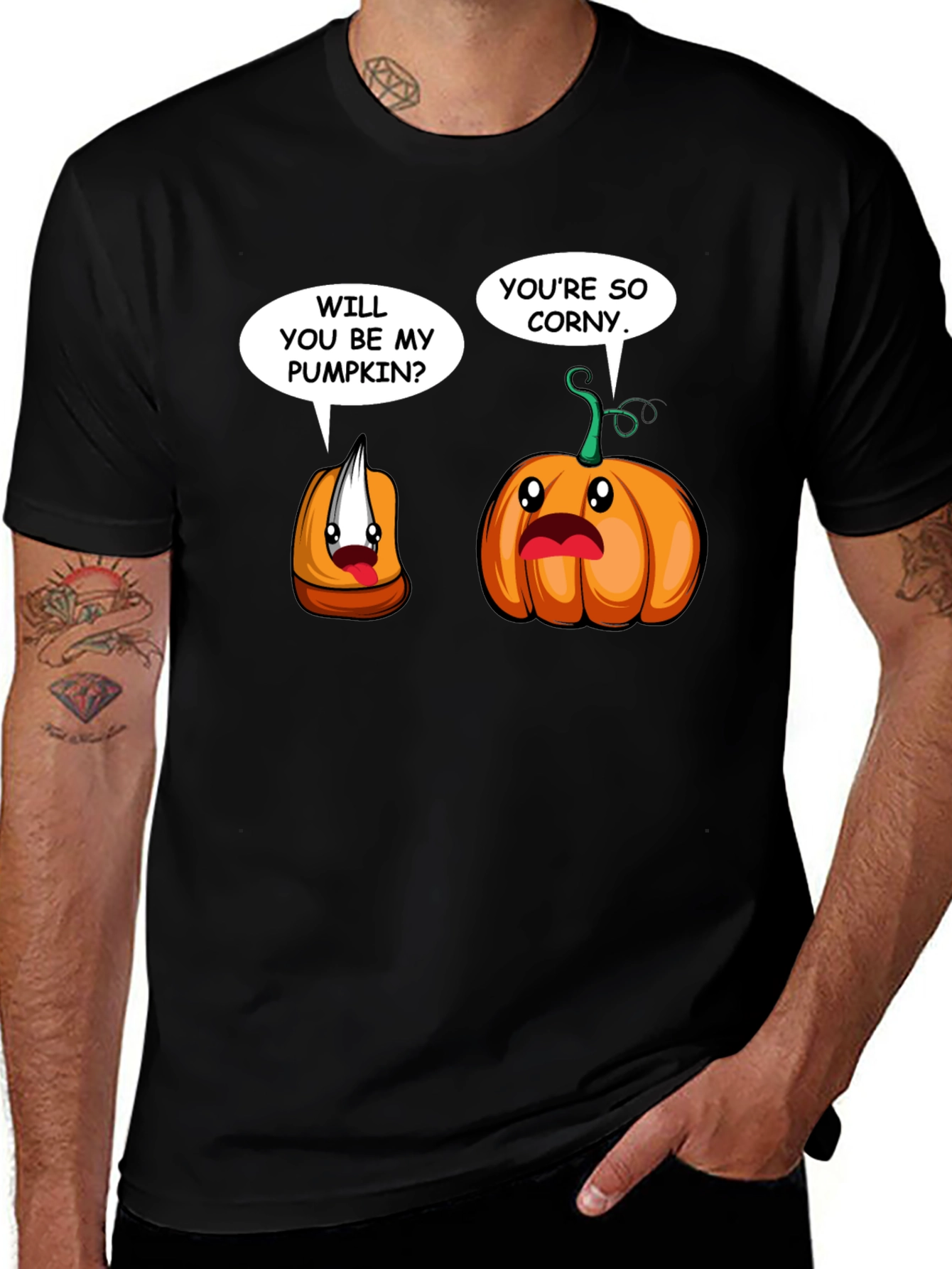 Funny Halloween Pun T-Shirt - Corny Pumpkin