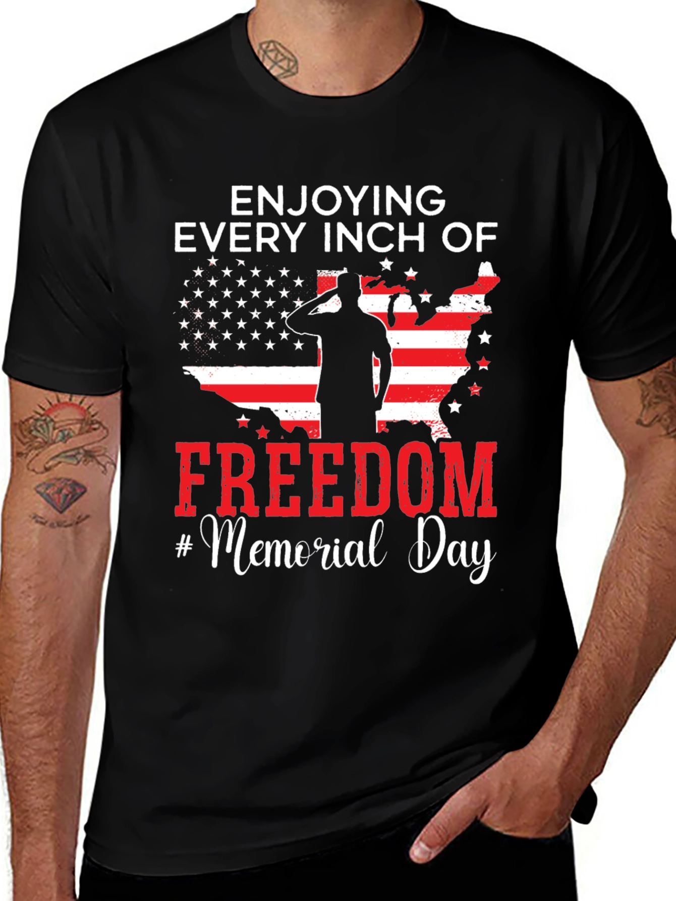 Enjoying Every Inch of Freedom Memorial Day T-Shirt