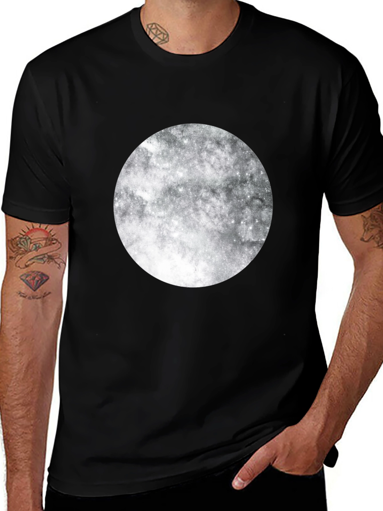 Variant 19 of Galaxy Print Black T-Shirt