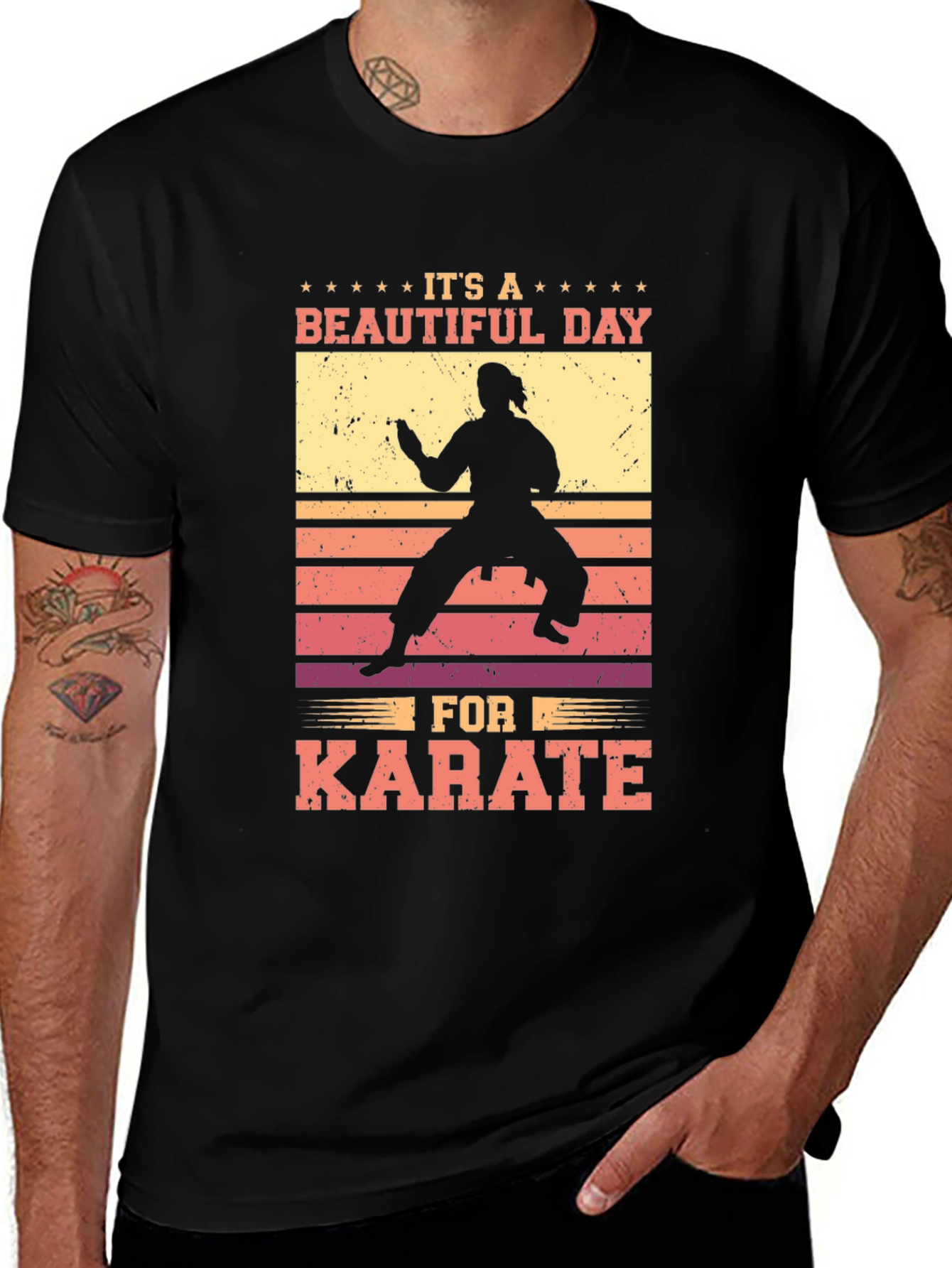 Variant 9 of Karate Silhouette Graphic Tee
