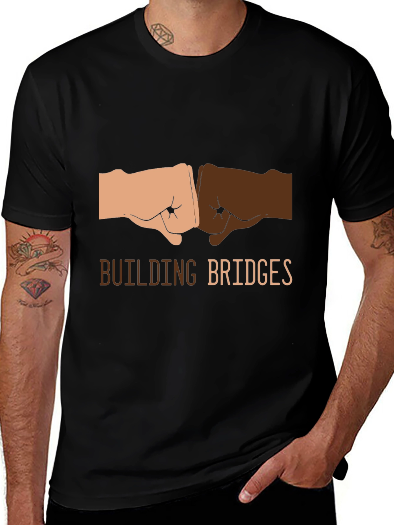 Variant 15 of Building Bridges Graphic T-Shirt