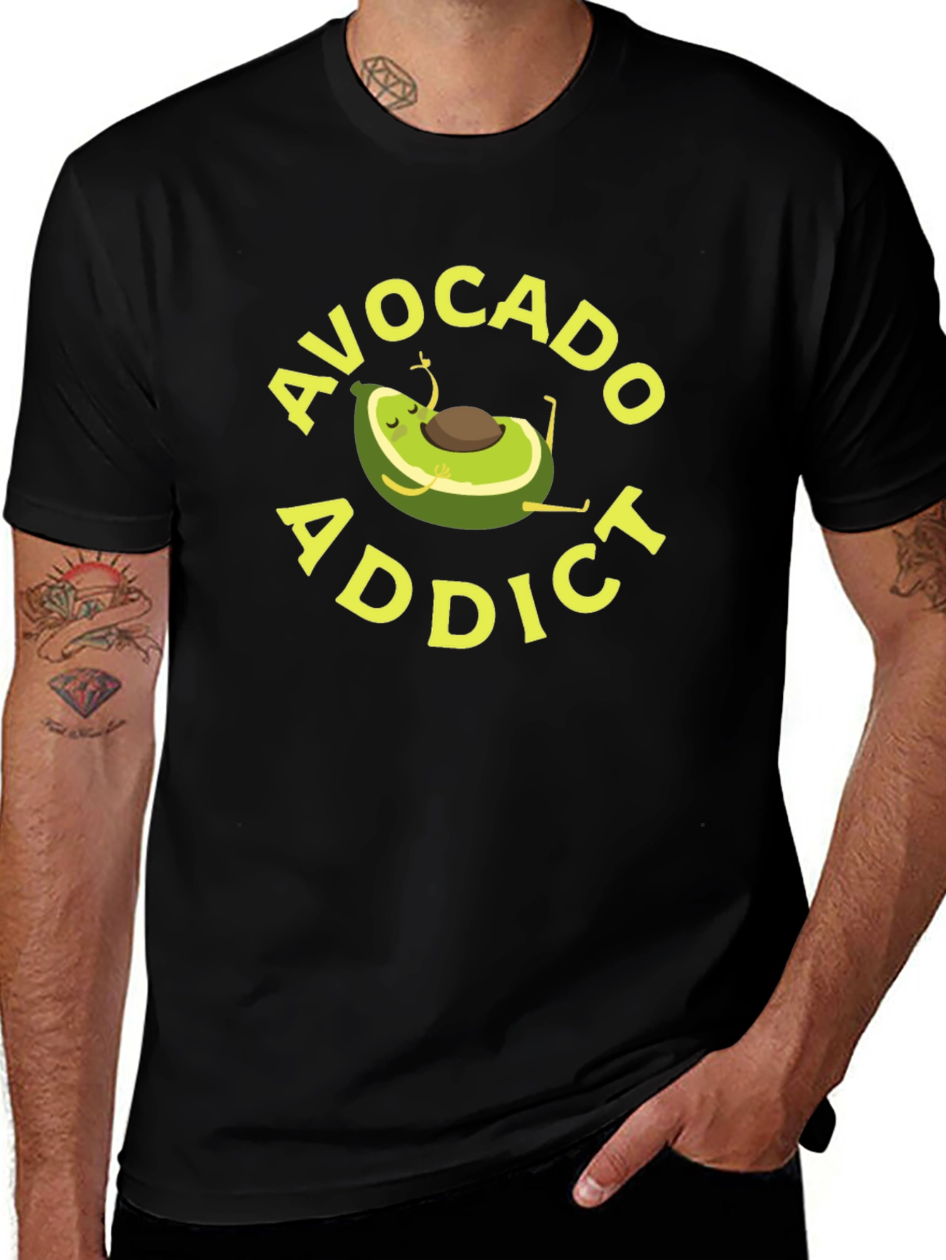 Variant 17 of Avocado Addict T-Shirt - Relaxed Graphic Tee