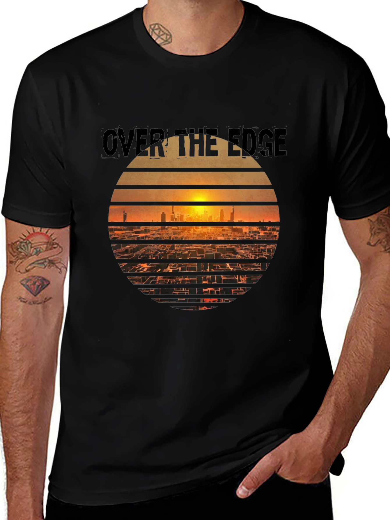 Variant 11 of Over the Edge Graphic Tee - Sunset Cityscape