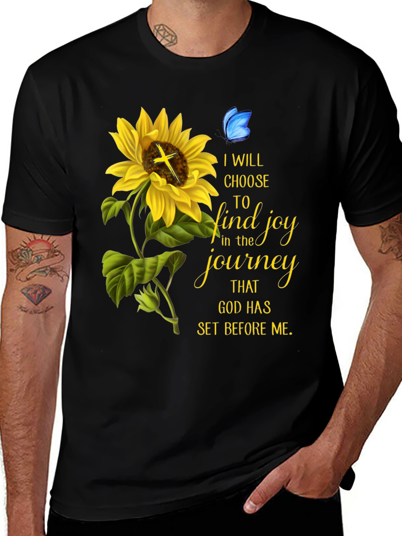 Variant 23 of Faith Inspired Sunflower Tee