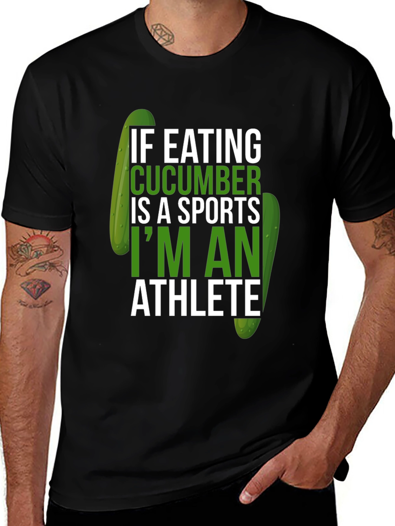Variant 21 of Funny Cucumber Athlete T-Shirt