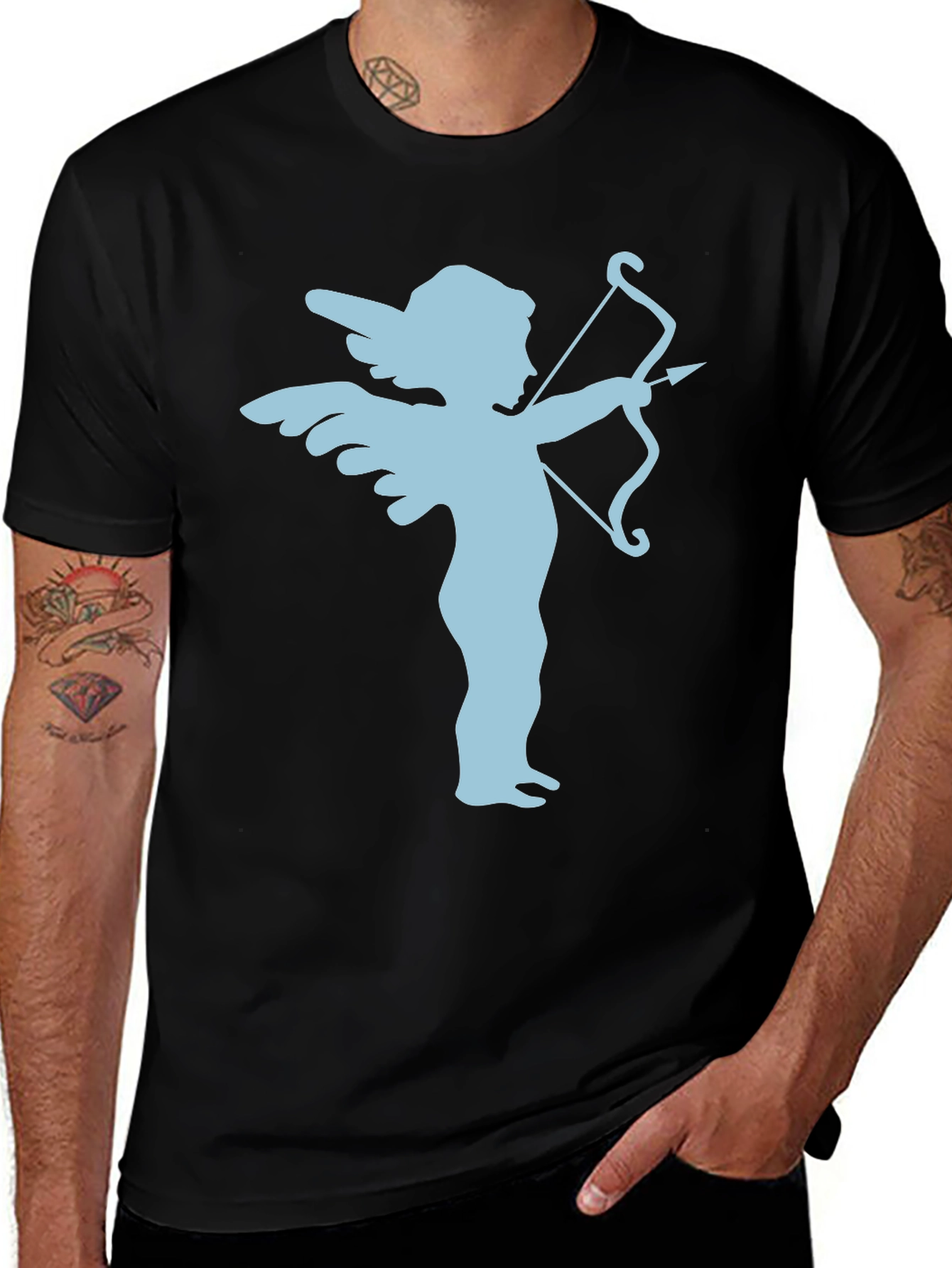 Variant 13 of Cupid Archer Graphic T-Shirt - Black