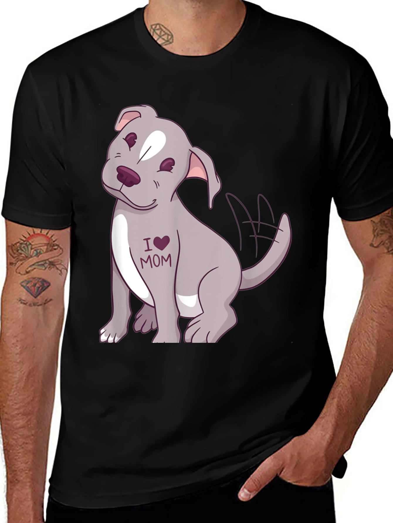 Variant 23 of I Love Mom Dog T-Shirt