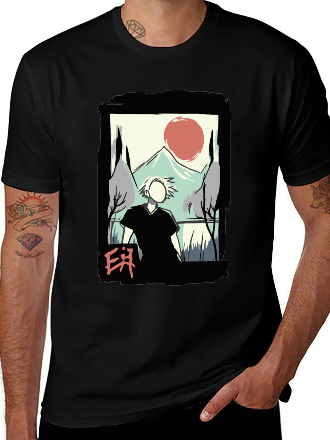 Variant 19 of Artistic Japanese Landscape T-Shirt
