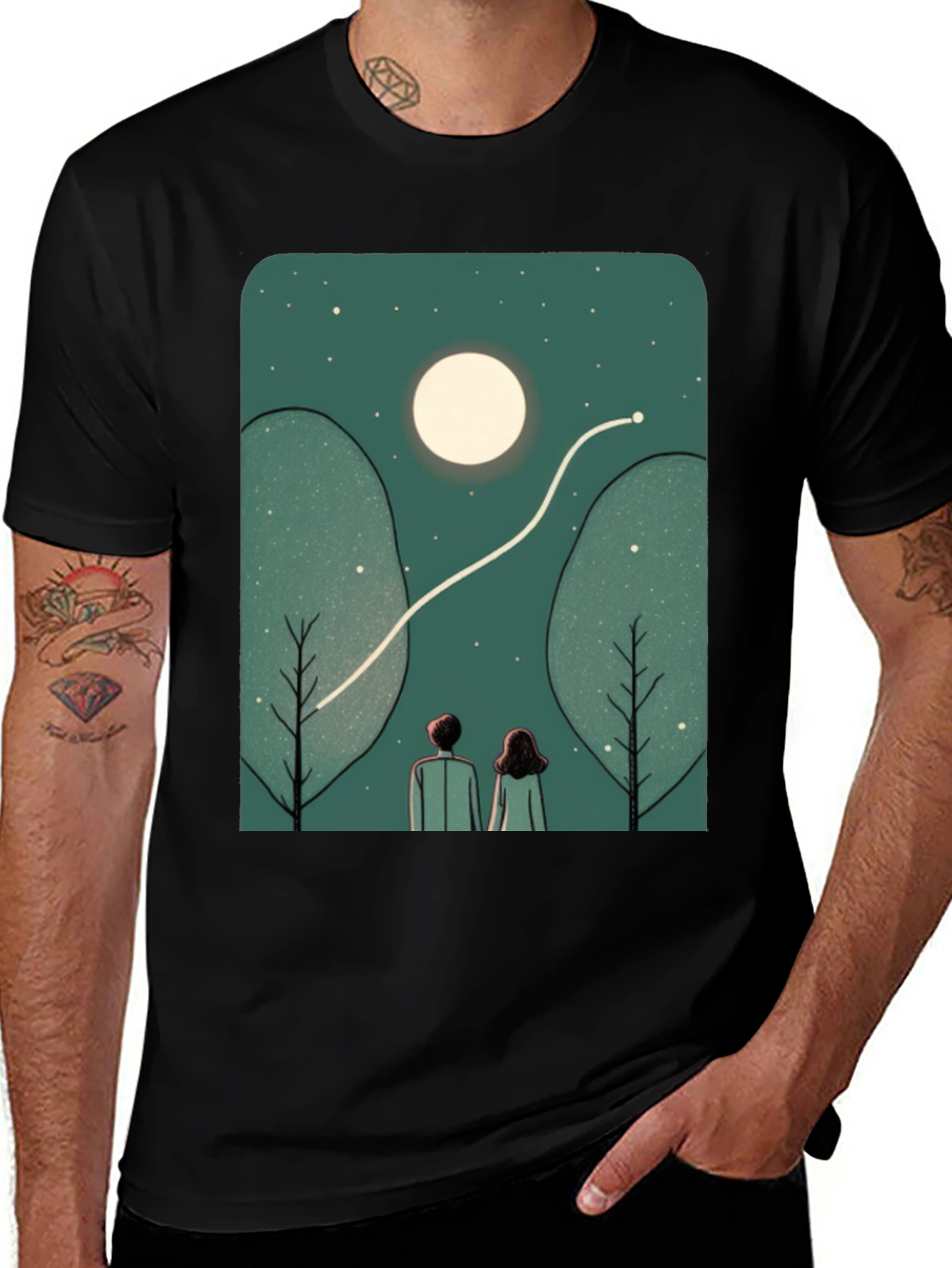 Variant 8 of Romantic Night Sky T-Shirt
