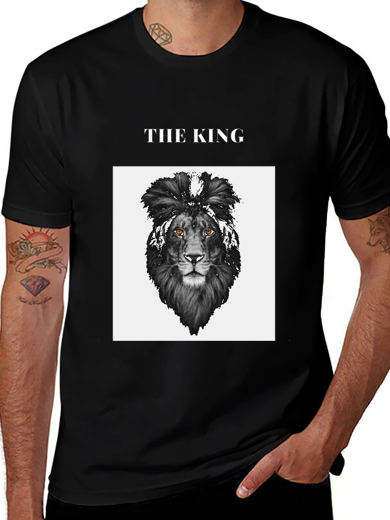 Variant 27 of The King Lion Graphic Tee - Black